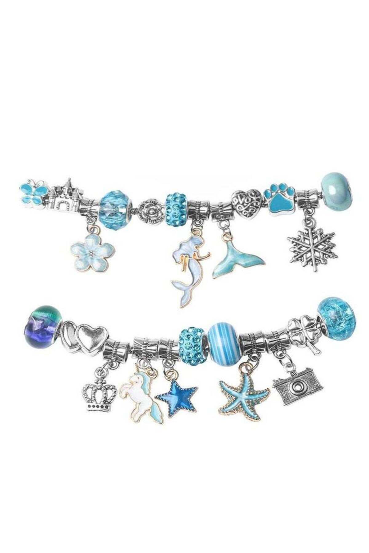 Yelajoy-Crystal Bracelet Making Set, Colorful Rich, Cute and exquisite, Suitable for kids 3+ years, Blue 5