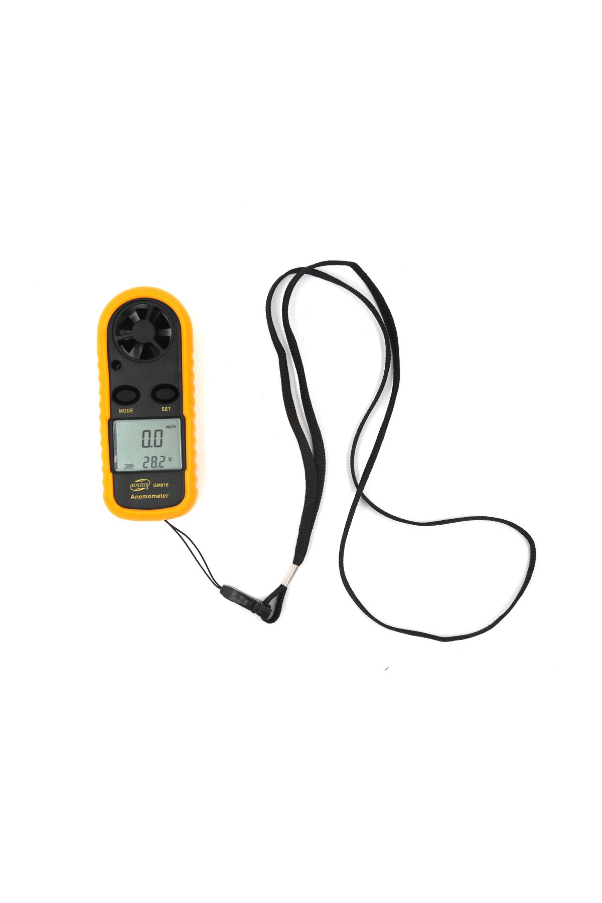 JUANJUAN-1pc Digital Anemometer 0-30m/s Wind Speed Meter Mini Air Velocity Airflow -10°c ~ 45°c Temperature T 7