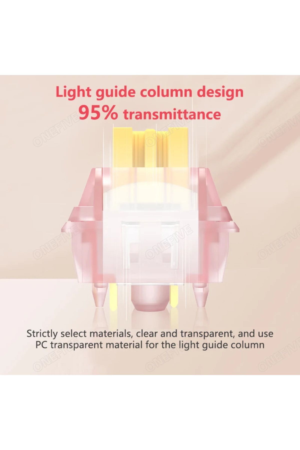 Choice-Outemu Silent Peach V3 Switch Lubed Silent Lemon V3 Switches Mechanical Keyboard Linear Tactile 5... 6