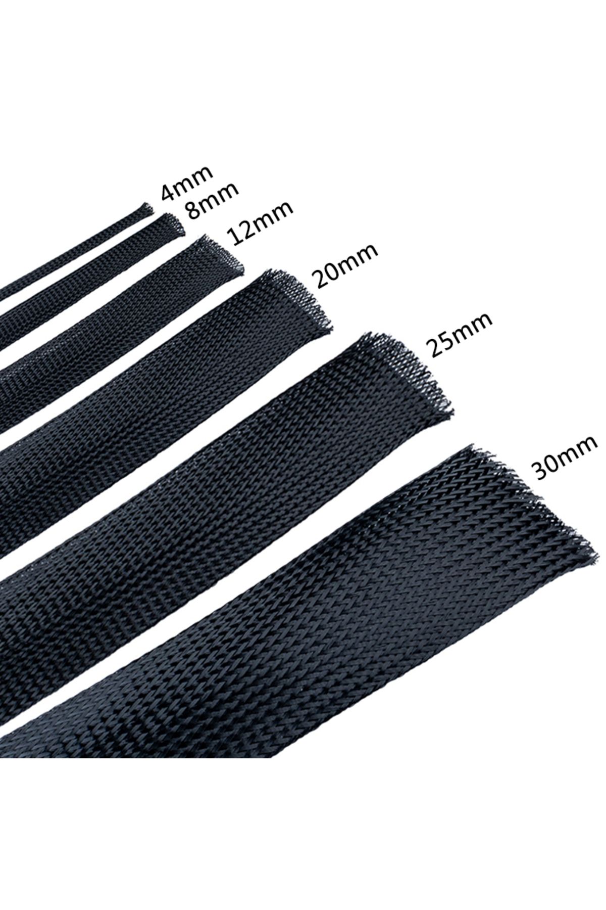 Choice-8mm 10m 10m Black Insulated Braid Sleeving 4 - 30mm Tight Pet Wire Cable Gland Protection Cable Slee 1