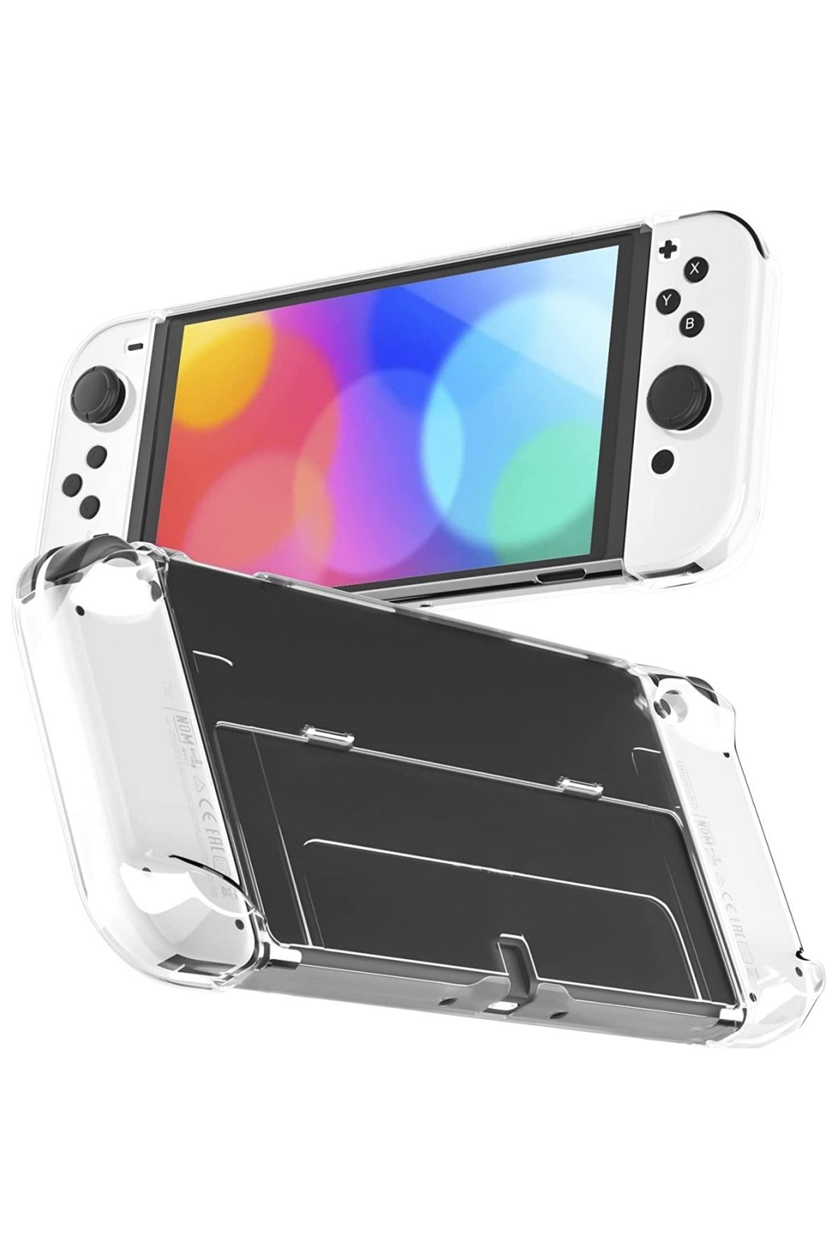 Choice-حافظة شفافة لجهاز Switch Oled لجهاز Switch Oled، غلاف شفاف قابل للرسو متوافق مع Switch Protec 7