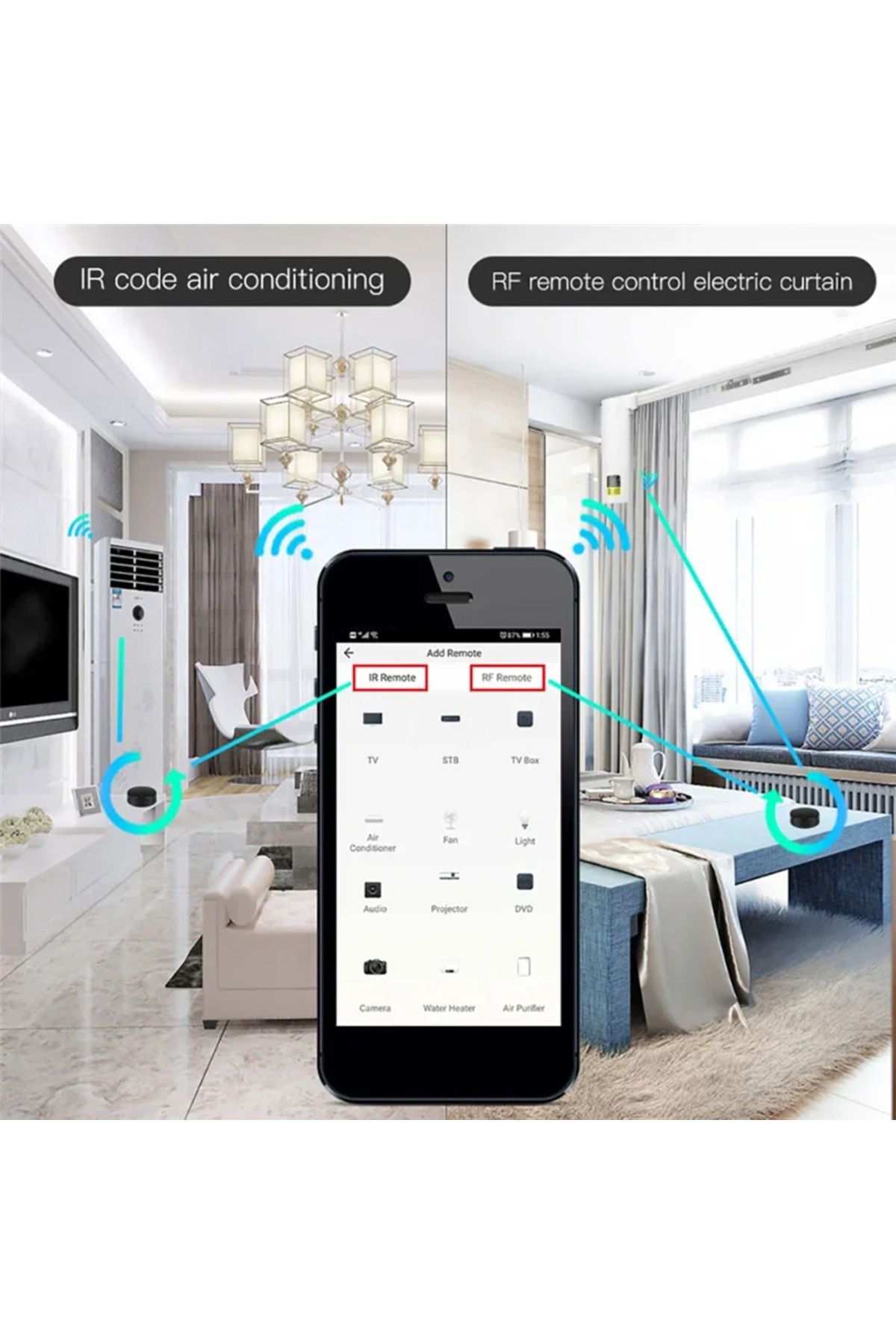 Choice-Ir And Rf433 Ir Remote Control Wifi Tuya Smart Rf Smart Home Infrared Controller For Air Conditioner 2