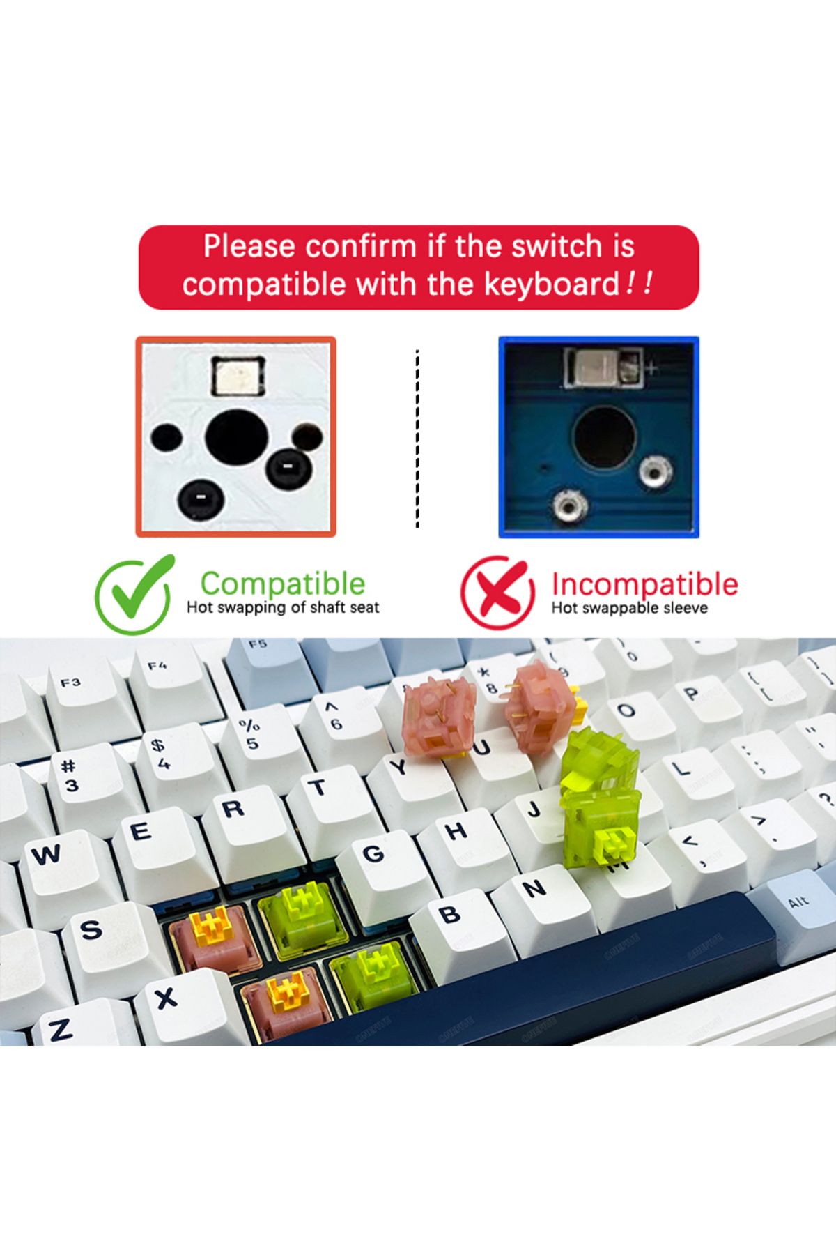 Choice-Outemu Silent Peach V3 Switch Lubed Silent Lemon V3 Switches Mechanical Keyboard Linear Tactile 5... 5