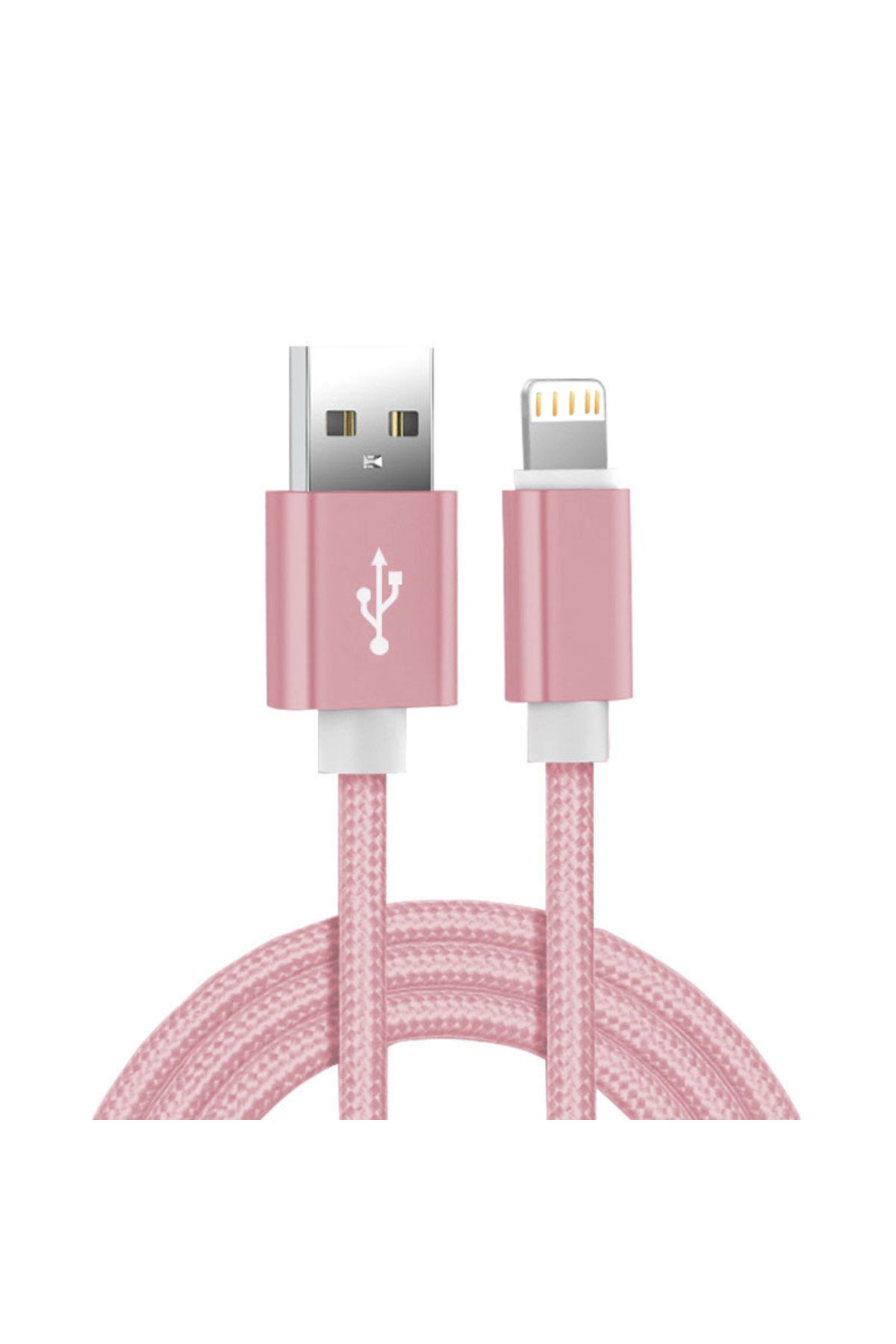 Choice-2m Pink Original Fast Usb Charging Cable For Iphone 14 8 7 6s Plus X Xr Xs 13 12 11 Pro Max Se Nylon 1