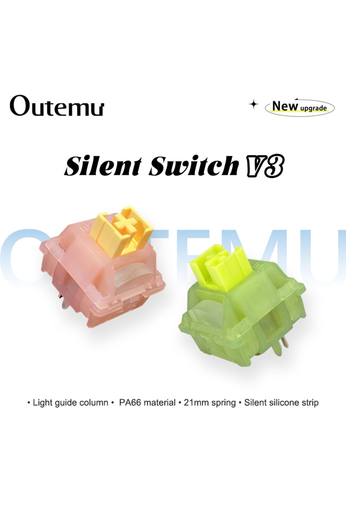 Choice-Outemu Silent Peach V3 Switch Lubed Silent Lemon V3 Switches Mechanical Keyboard Linear Tactile 5... 2
