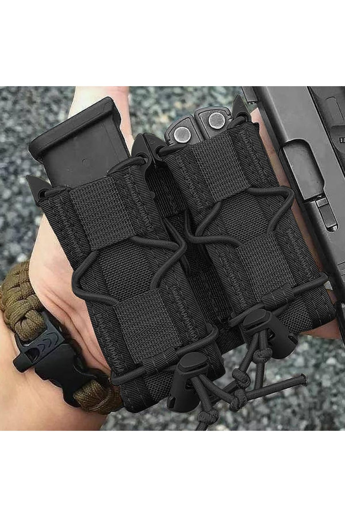 Choice-Molle Pistol Mag Pouch Double/Triple Stack Magazine for 9mm/.40 Calibers 45acp Glock S&W M&P, Sig... 6