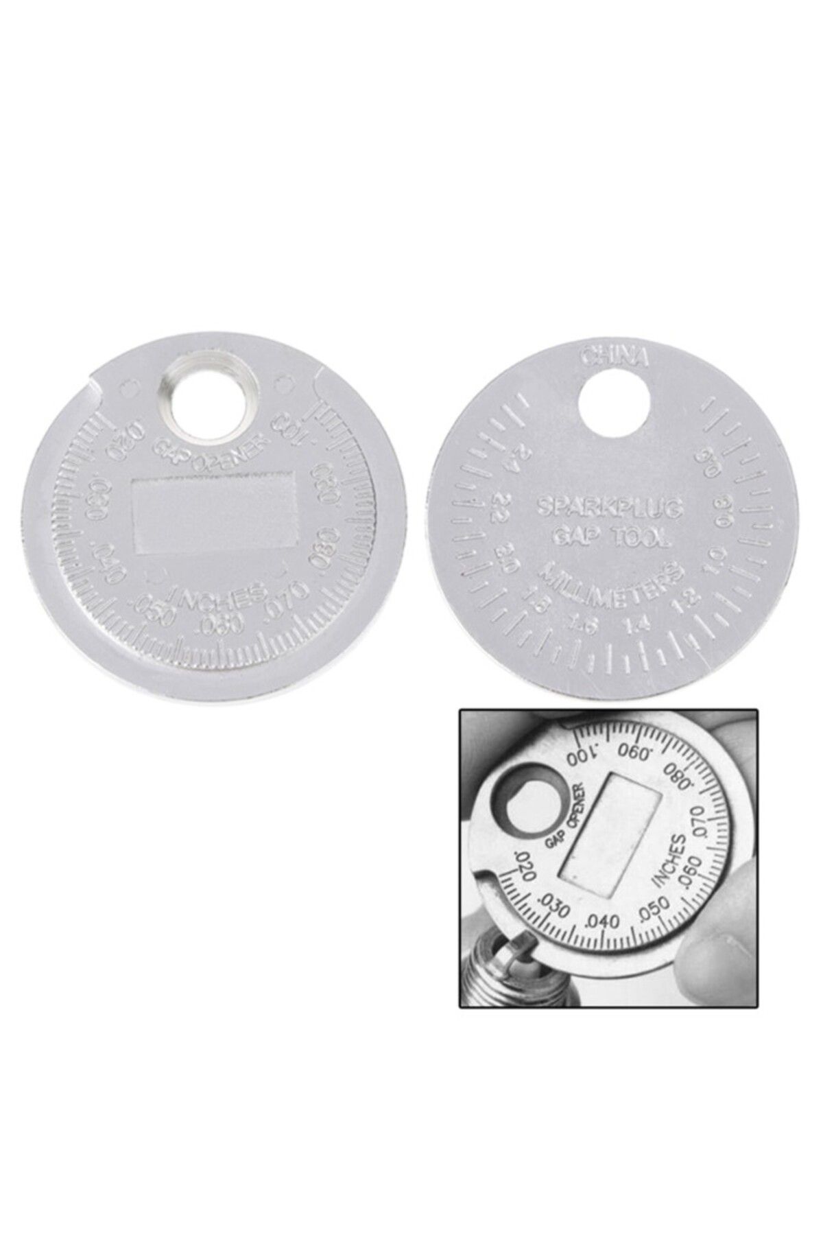 Choice-Spark Plug Gap Gauge Tool Measurement Coin-type 0.6-2.4mm Range Spark Plug Gage 7