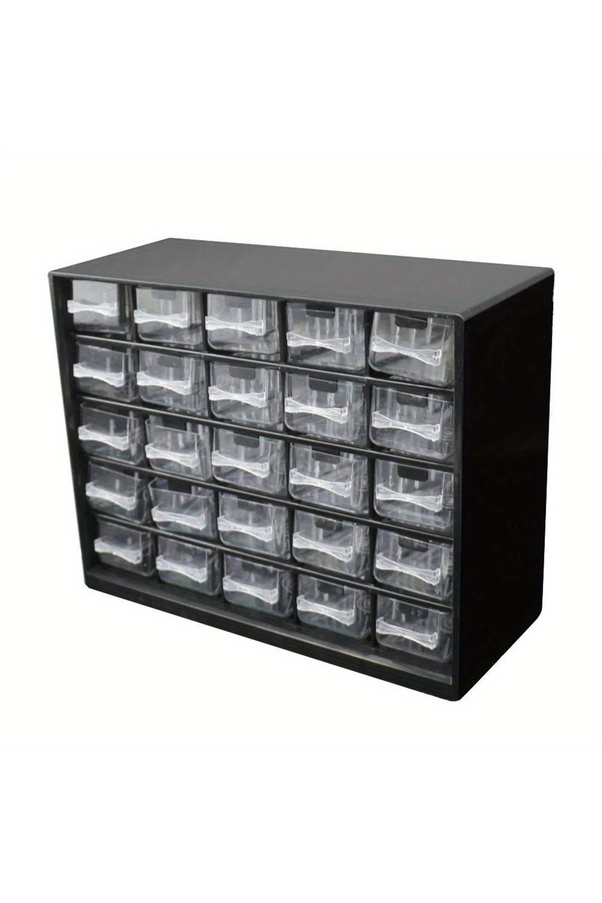 FNICEL-Black 25 Multi-grid Drawer Parts Box Wall-mounted Screw Classification Component Box Tool Case Elect 1