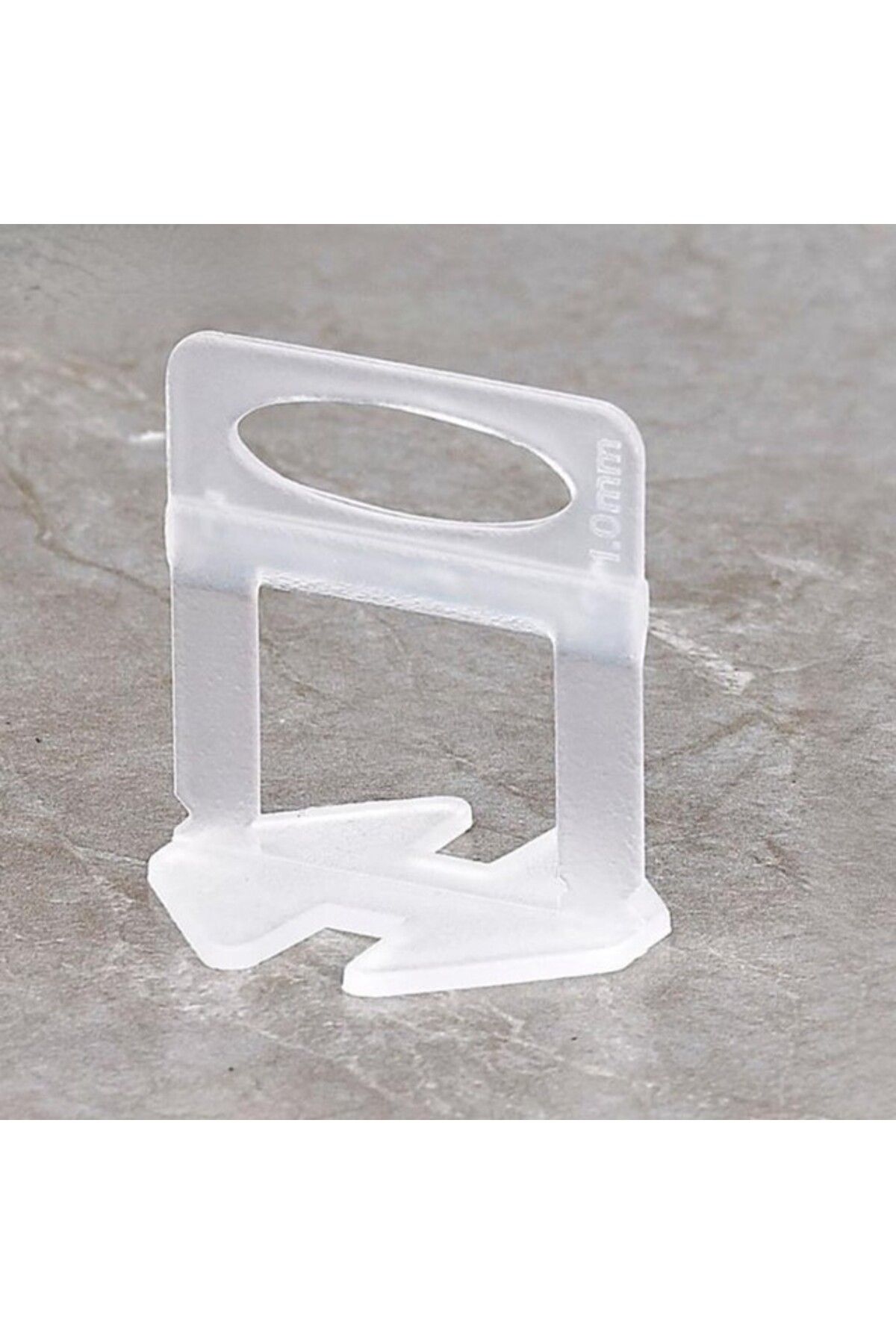AbouTool-Beige 100PCS 1mm Tile Leveling System Clips PE Material Spacers for Ceramic Wall Tile Leveling Const 1