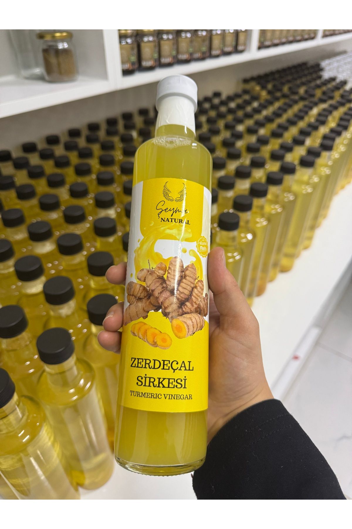 Şeyma natural Zerdeçal sirkesi 500 ml doğal fermente yerli zerdeçal