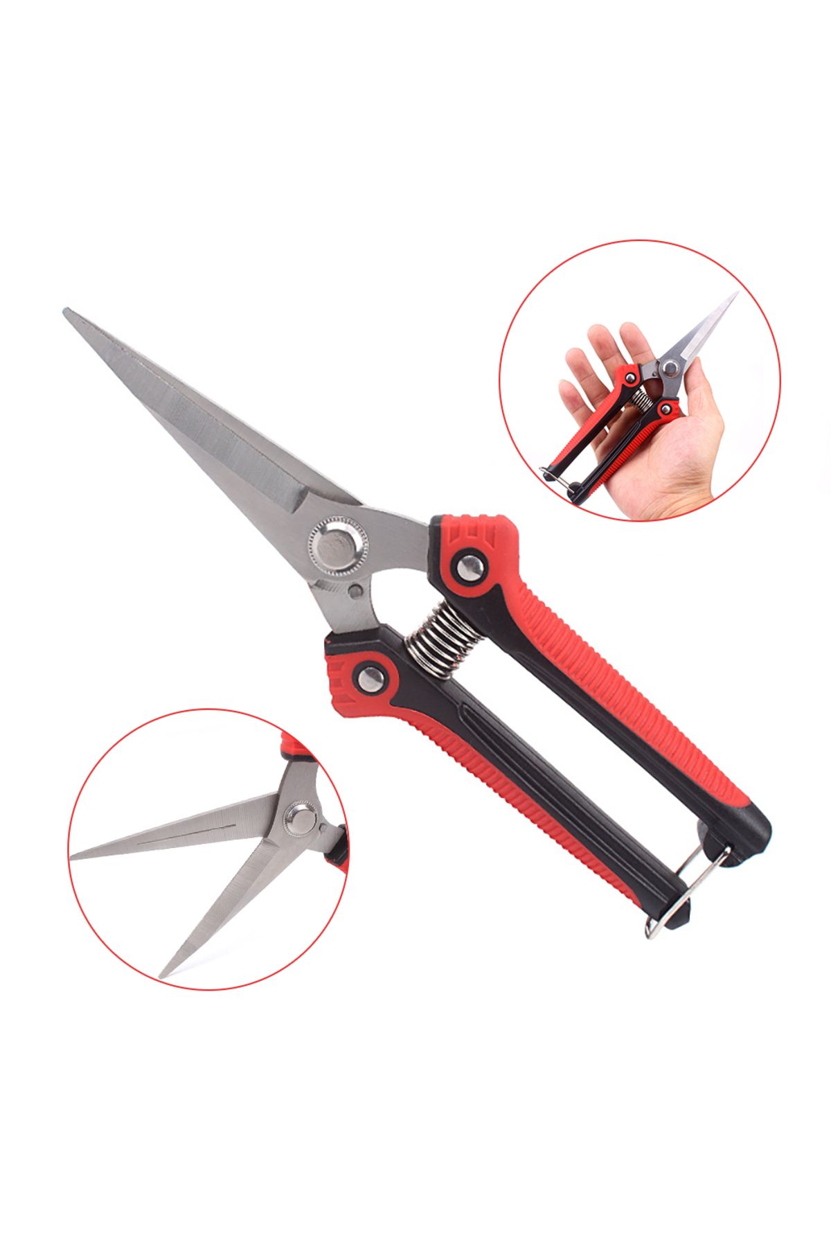 RDDSPON-Pruning Shear Branch Scissors Stainless Steel Non-Slip Handle Sharp Garden Fruit Tree Pru... 6