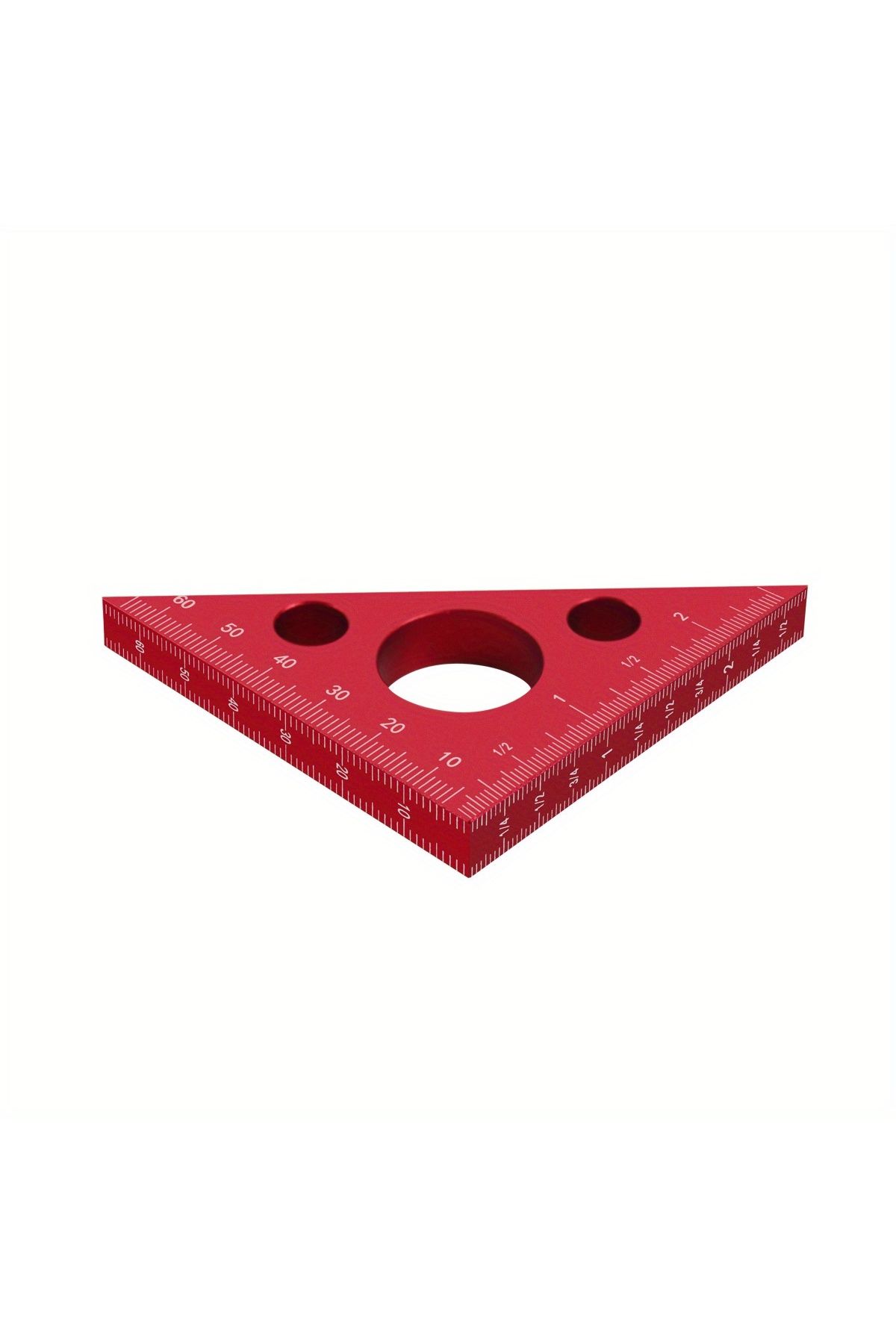 Wnew-Red Aluminum Right Angle Ruler Woodworking Ruler Triangle Ruler Scales Machinist Carpenter's Square 1
