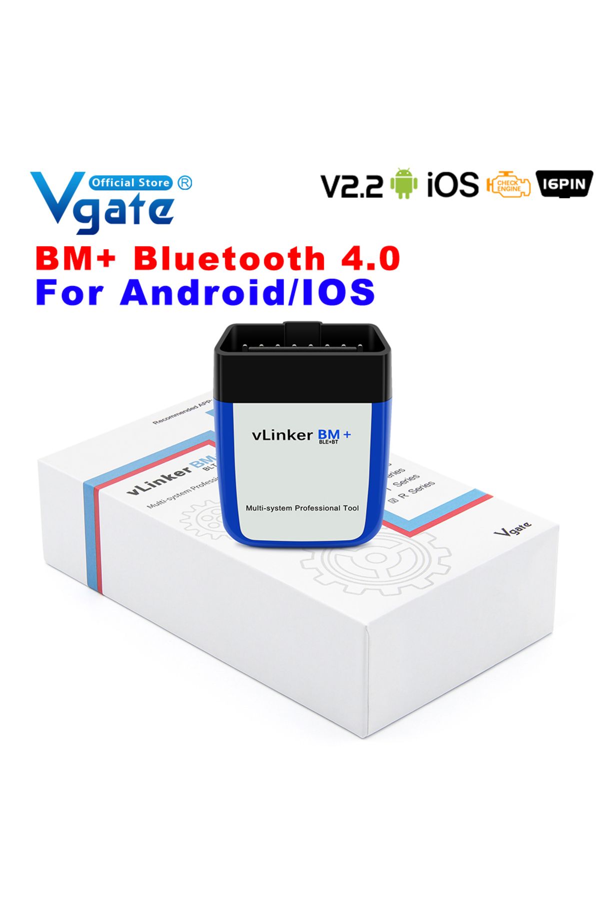 Vgate-vLinker BM ELM327 For BMW Scanner wifi Bluetooth 4.0 OBD2 OBD 2 Car Diagnostic Auto Scan To... 1