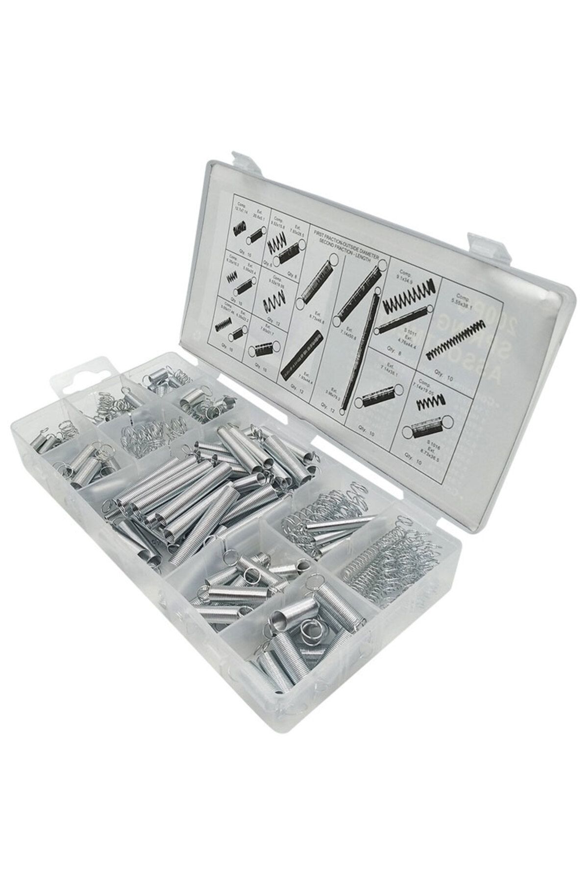 Choice-200pcs Set 200pcs Set Hardware Tension Spring Compression Spring Kit Electrical Hardware Torsional 8