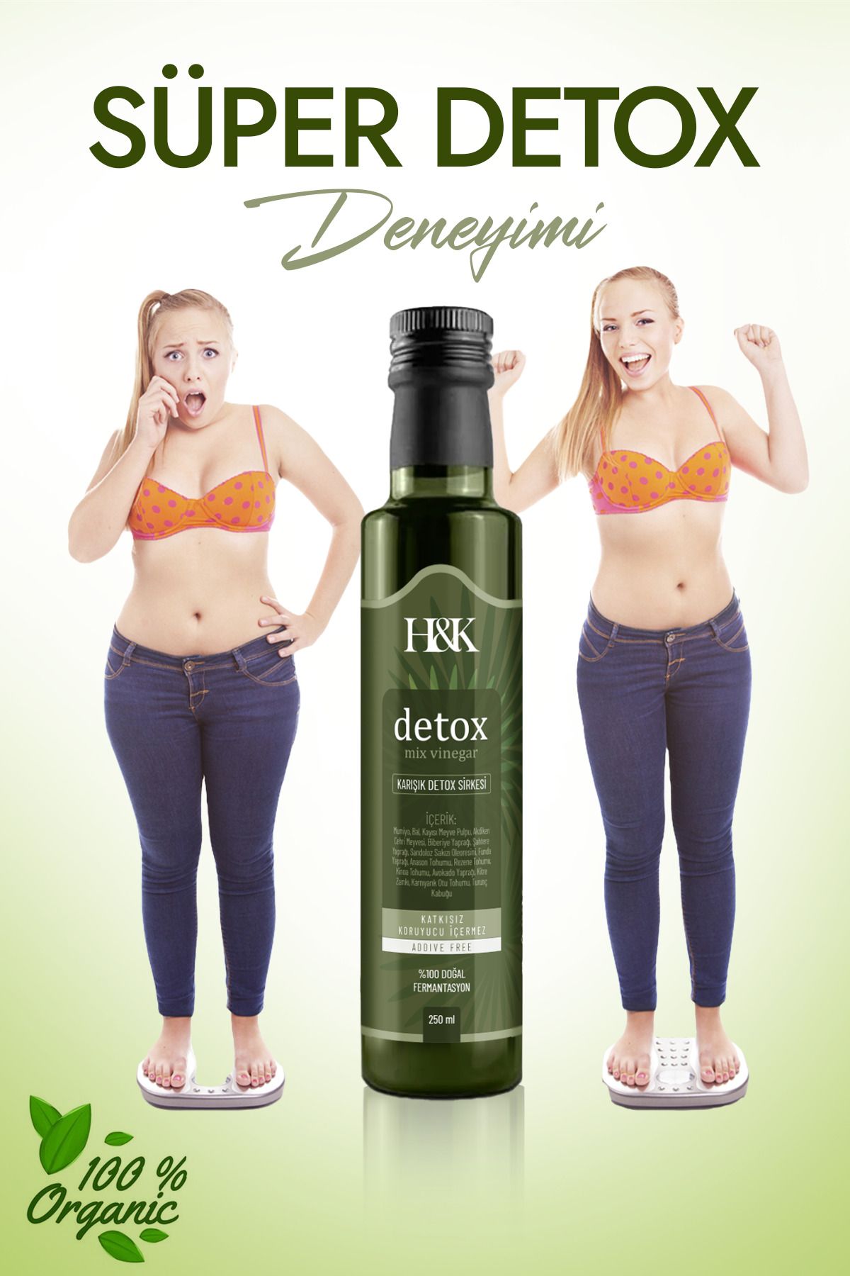 HK BİTKİSEL Doğal Kinoa Tohumu Detox Zayıflma Sirkesi 250ml