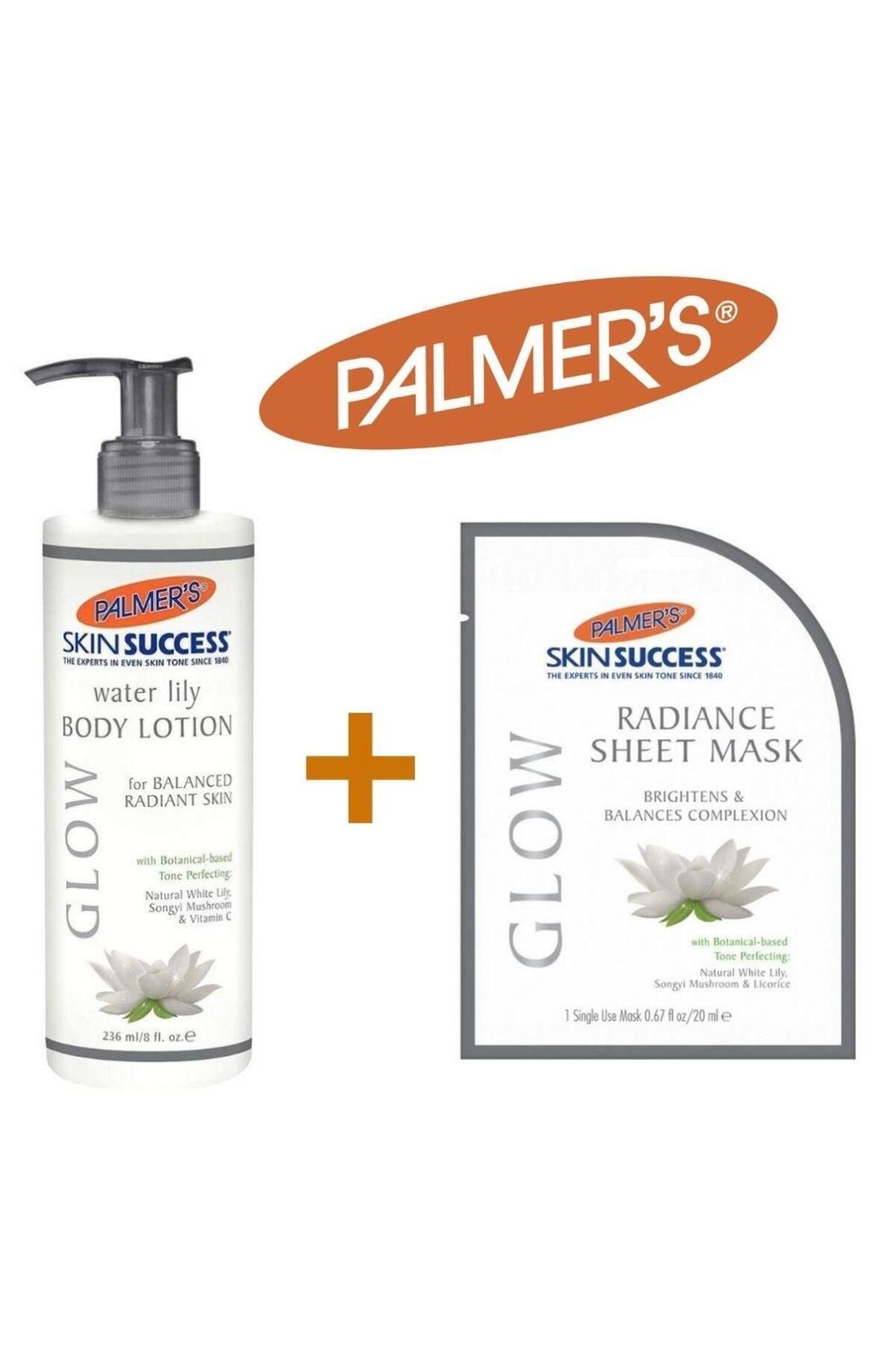 PALMER'S Skin Success Glow Water Lily Hand and Body Lotion+Radiance Sheet Mask Water Lily Serisi