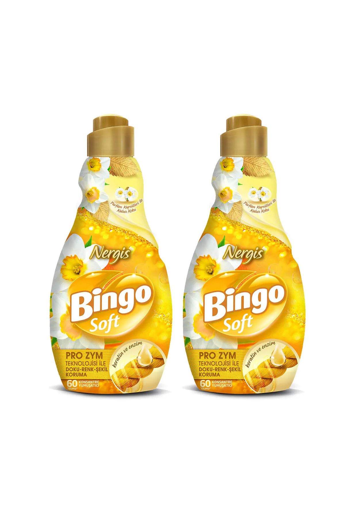 Bingo Soft Konsantre Çamaşır Yumuşatıcısı Nergis 1440 ml X 2 Adet