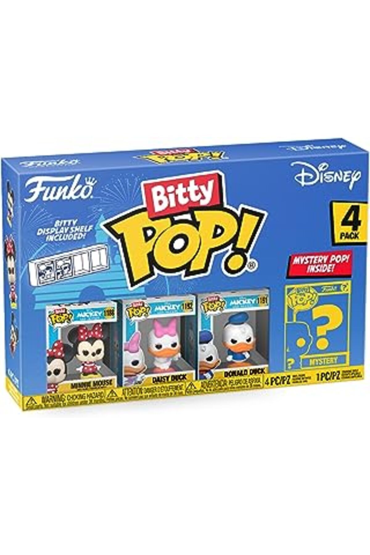 ZUHUDİ Bitty Pop!– Minnie Mouse (Red Dress), Papatya Ördeği, Donald Duck Ve Sürpriz Mini Gizem Figürine –