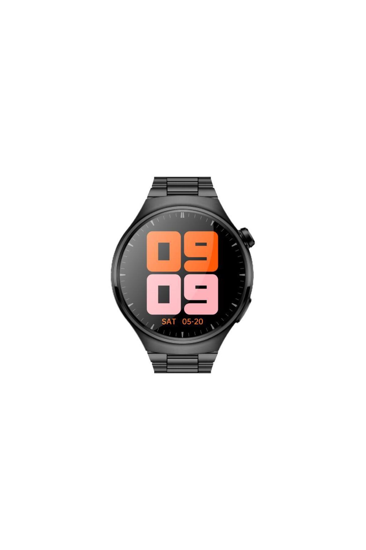 Sunix Amoled Ekran Deri Ve Metal Çift Kordonlu 46mm Akıllı Saat