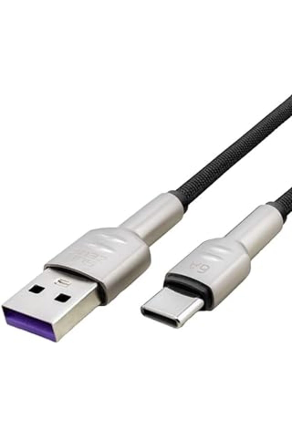 YTT Marketing Type C Şarj Kablosu 6A Yüksek Hızlı, Hasır Örgülü, Metal Başlıklı 1 Metre Usb To Type C Kablo, Subz