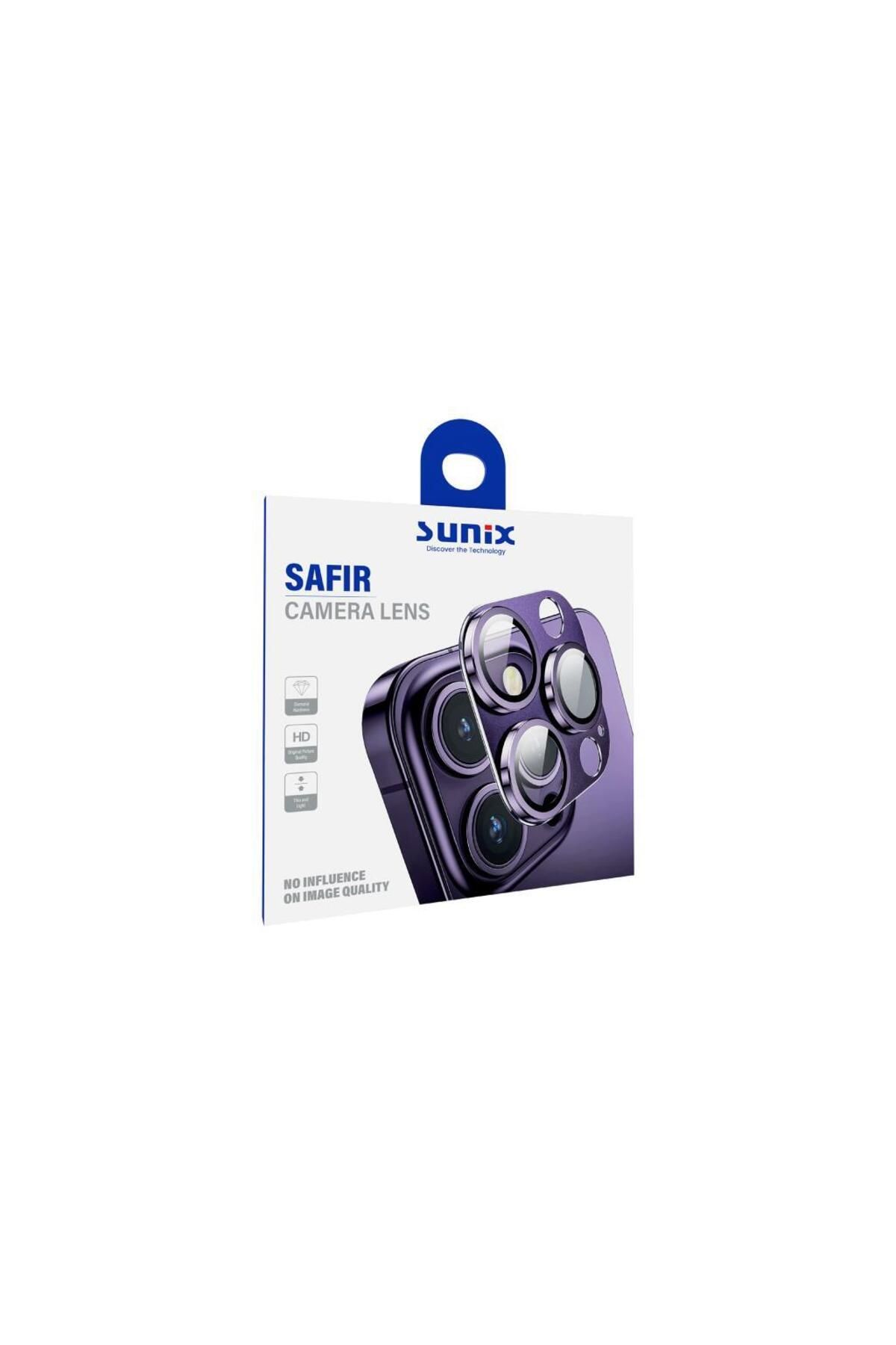 Sunix-Shockproof Sapphire Camera Lens Protector Compatible with iPhone 15 / 15 Plus Green 2