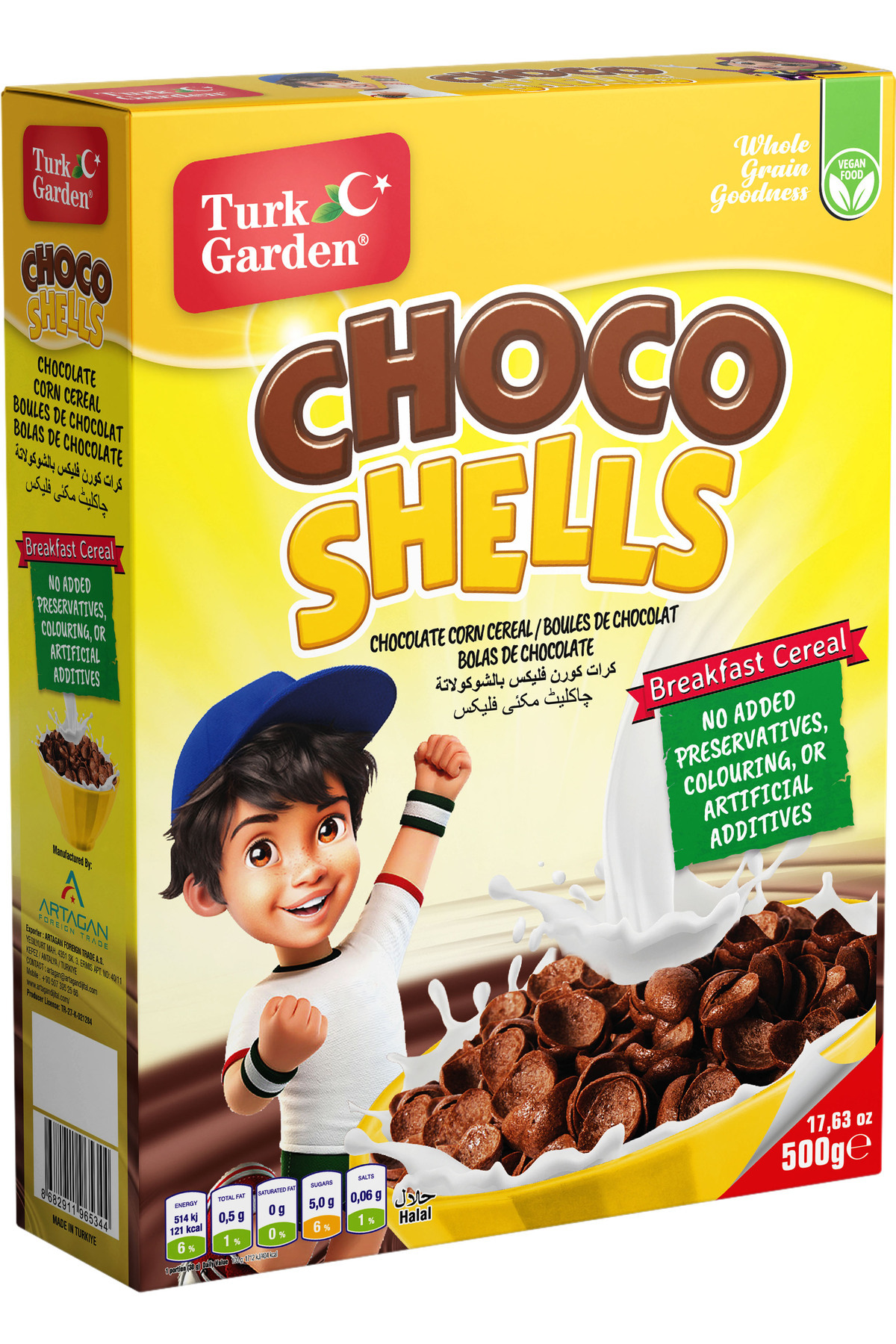 TURK GARDEN-Choco Shells + Unicorn Corn Flakes 500 Gr 4-Pack Mixed 2