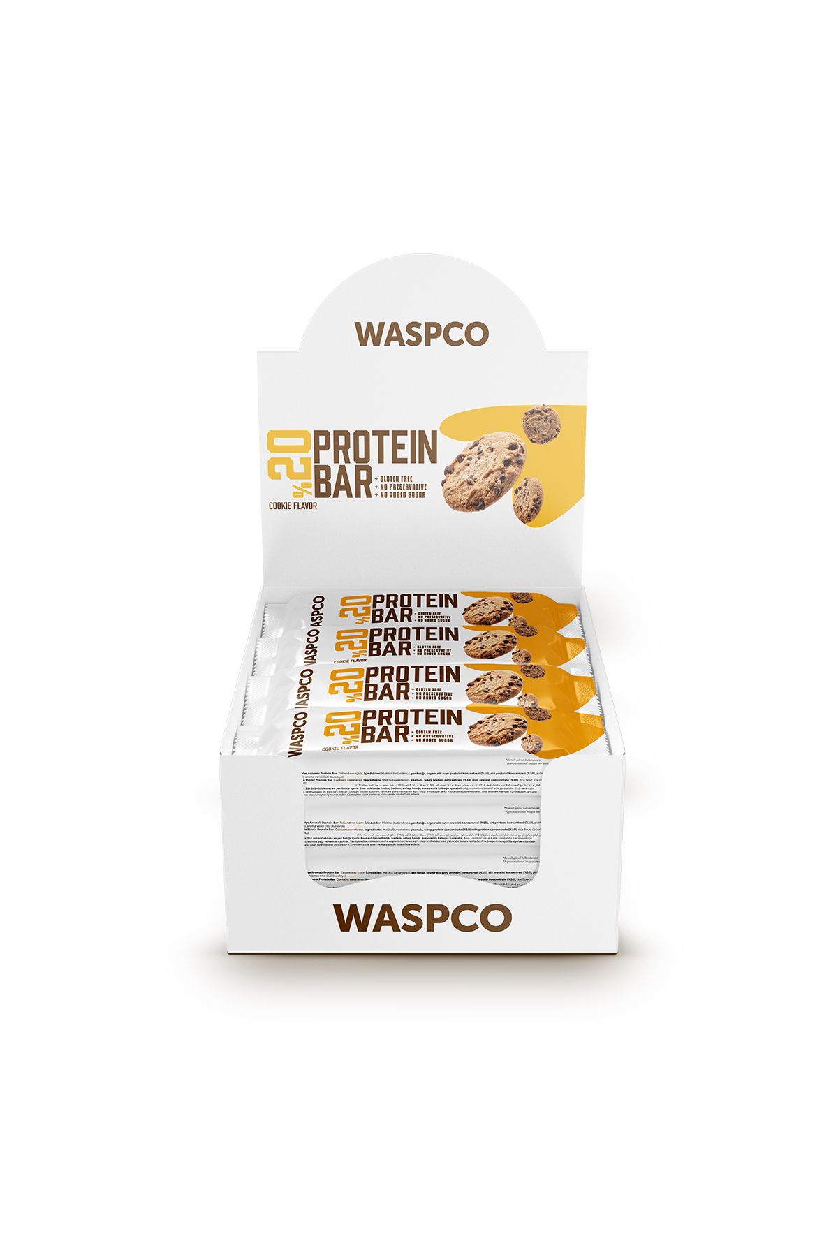 Waspco Kurabiye Aromalı Protein Bar 40g x 12 Adet-5