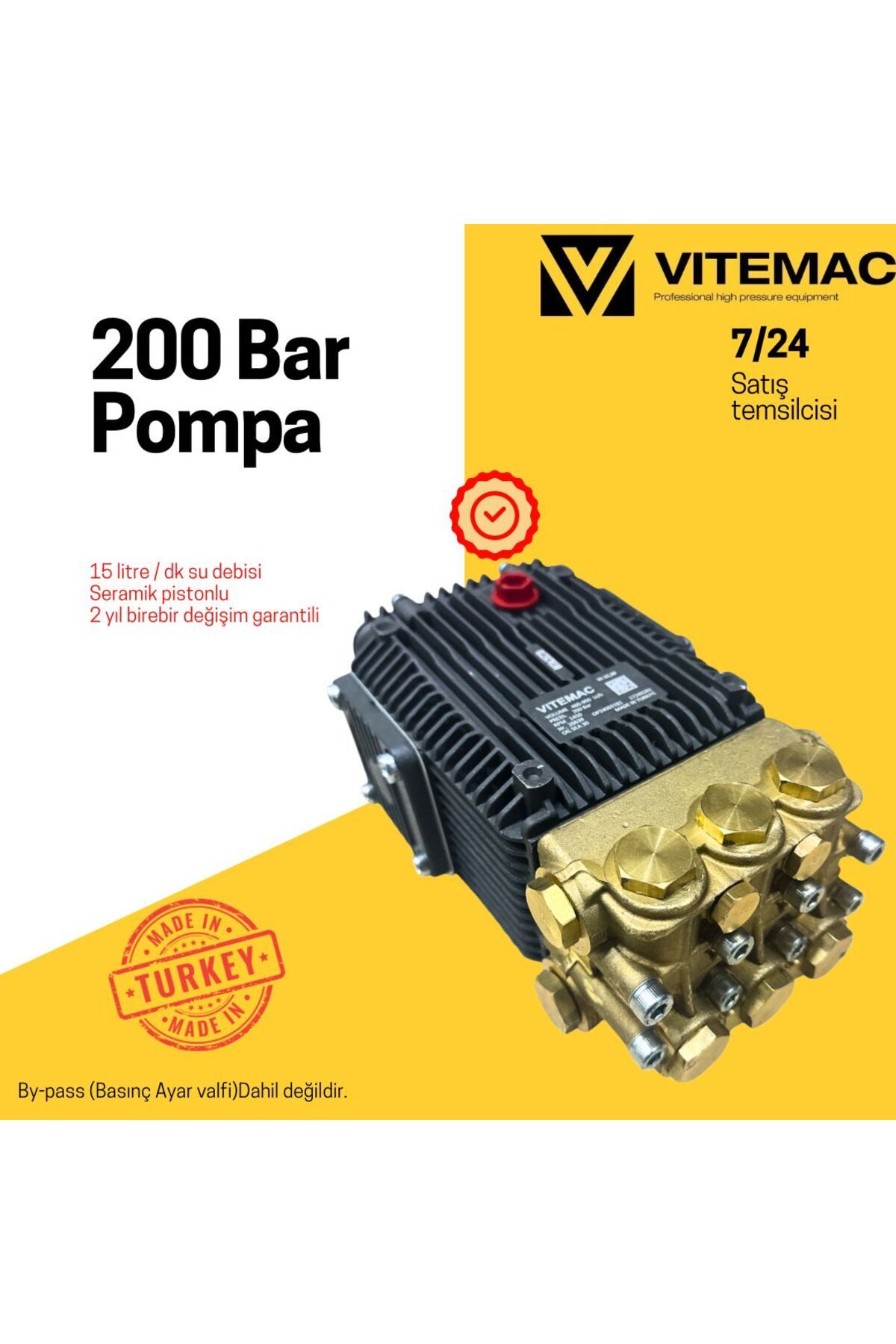 VİTEMAC 200 BAR POMPA  (BYPASS HARİÇ)