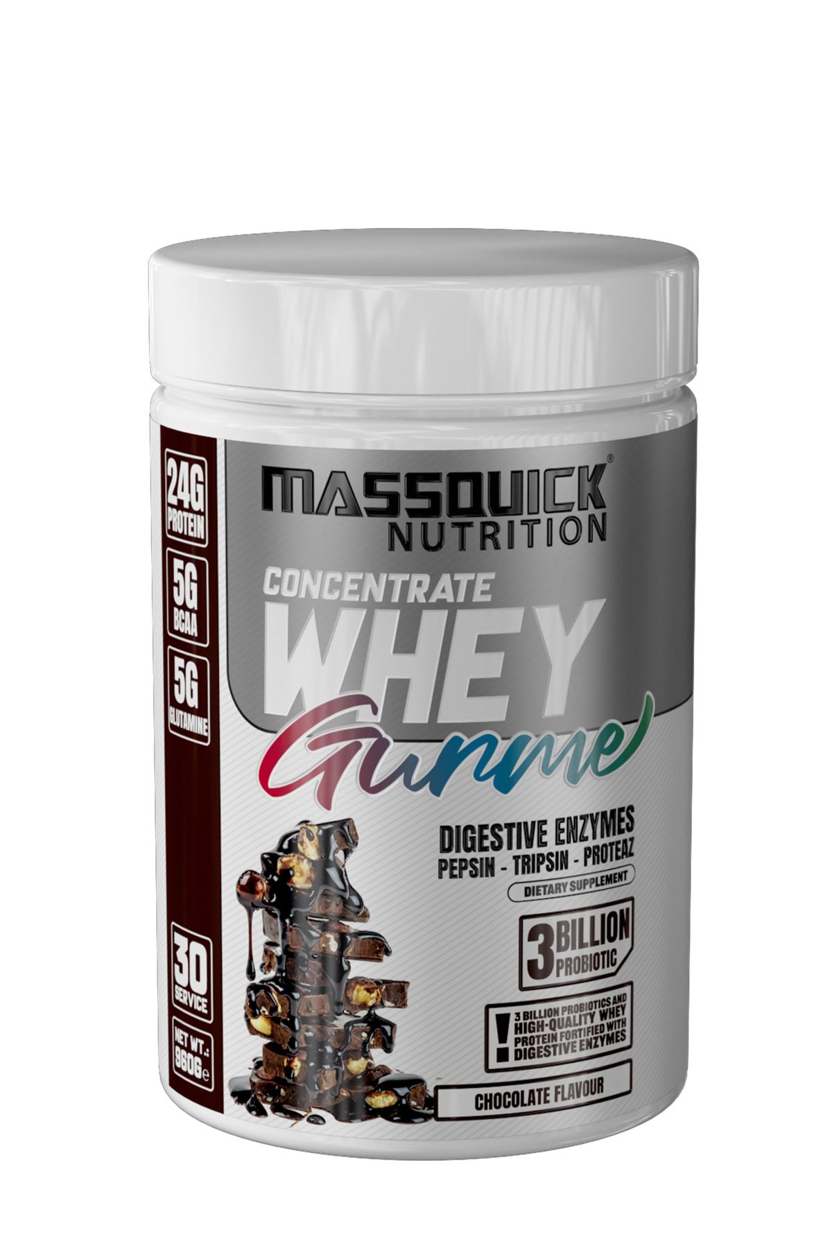 massquick Gurme Whey Protein 960G 30 Servis Çikolata Aromalı-1