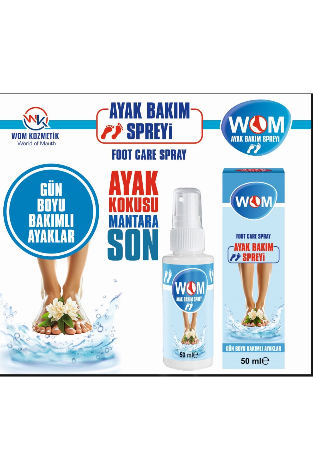 Wom DENTAL Ayak Kokusu Giderici Sprey, Giderici Sprey