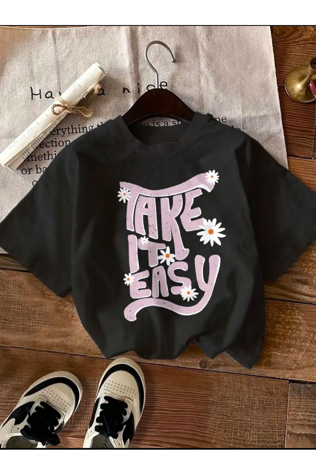 Tarzsokak TAKE IS EASY YAZI BASKILI BASİC
