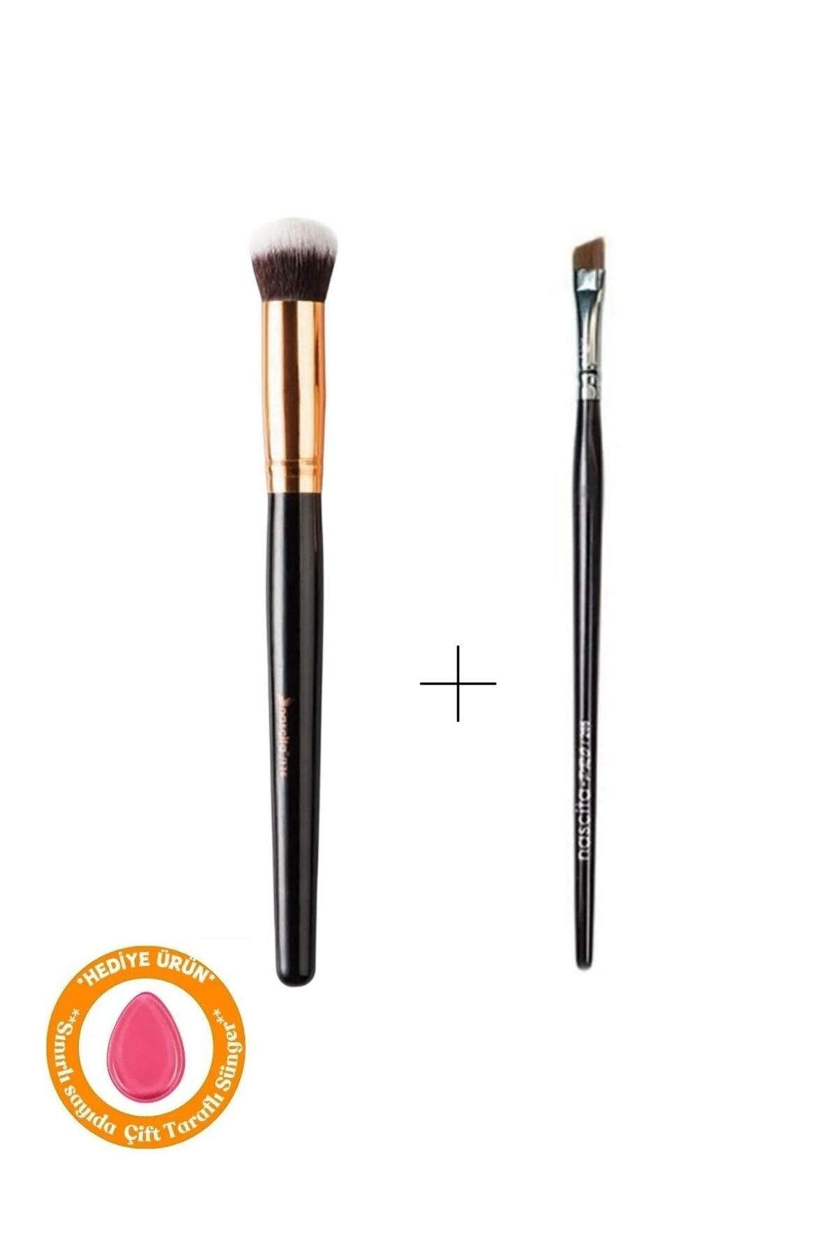 nascita Oval Yapılı Kapatıcı Fırçası - 136+Pro Açılı Eyeliner Fırçası- 265