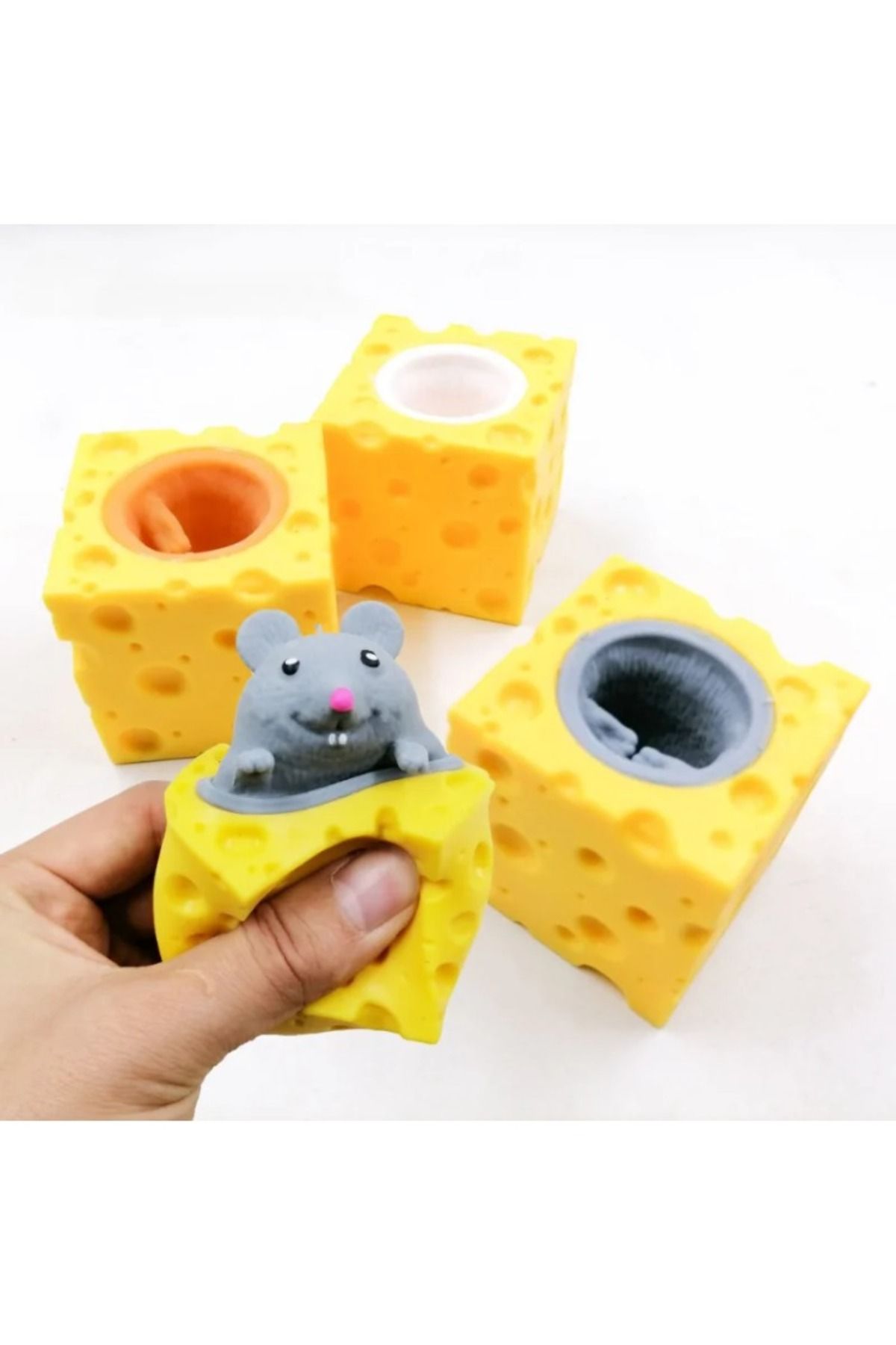 Choice-1 Pcs Random Pop Up Funny Mouse And Cheese Block Squeeze Anti-stress Toy Hide And Seek Figures Stres 8