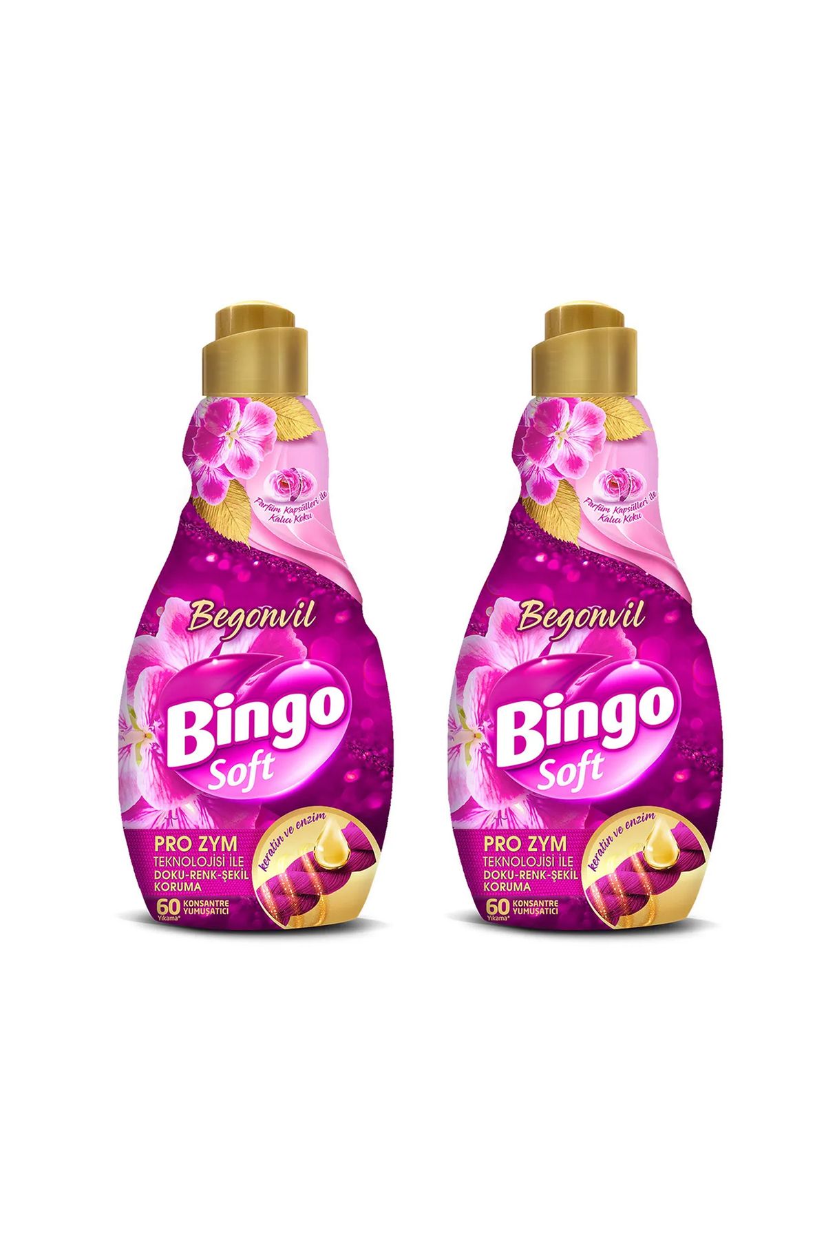 Bingo Soft Konsantre Çamaşır Yumuşatıcısı Begonvil 1440 ml X 2 Adet