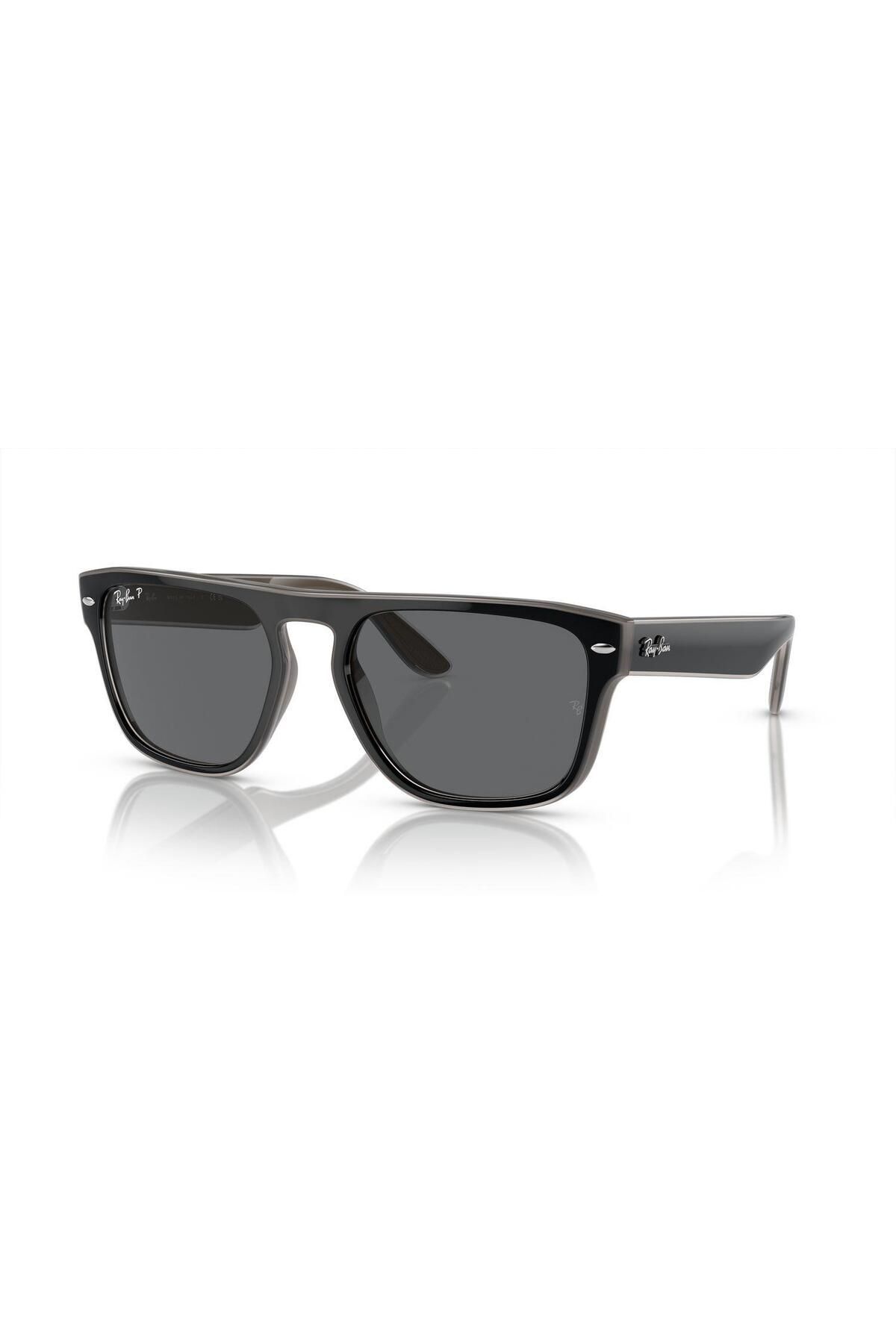 عینک آفتابی مشکی مردانه و زنانه سیاه 0RB4407 673381 57 یونیسکس Ray-Ban