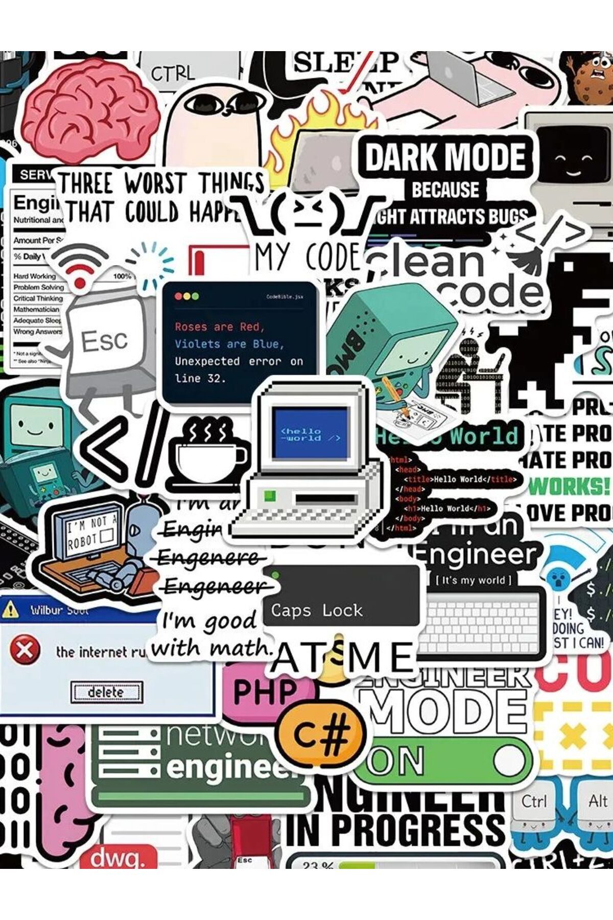 Choice-10/30/50pcs Funny Programming Stickers Java Cloud Language Internet Decals DIY Skateboard Luggage... 8