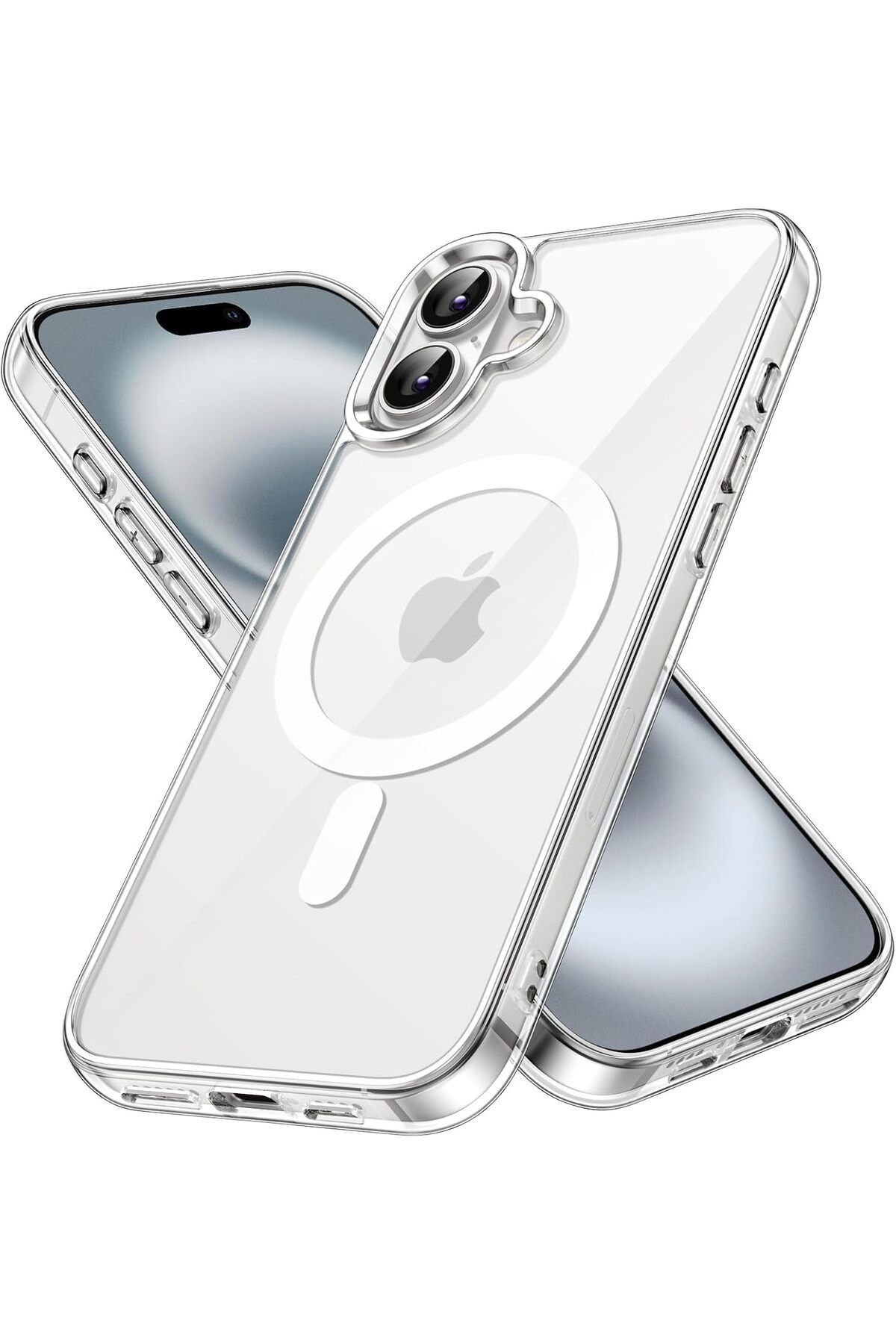 STOREMAX lbstorex iPhone 16 Plus Uyumlu Manyetik şeffaf Kılıf İle Uyumlu Silikon Toz ve Kirden Korur İph