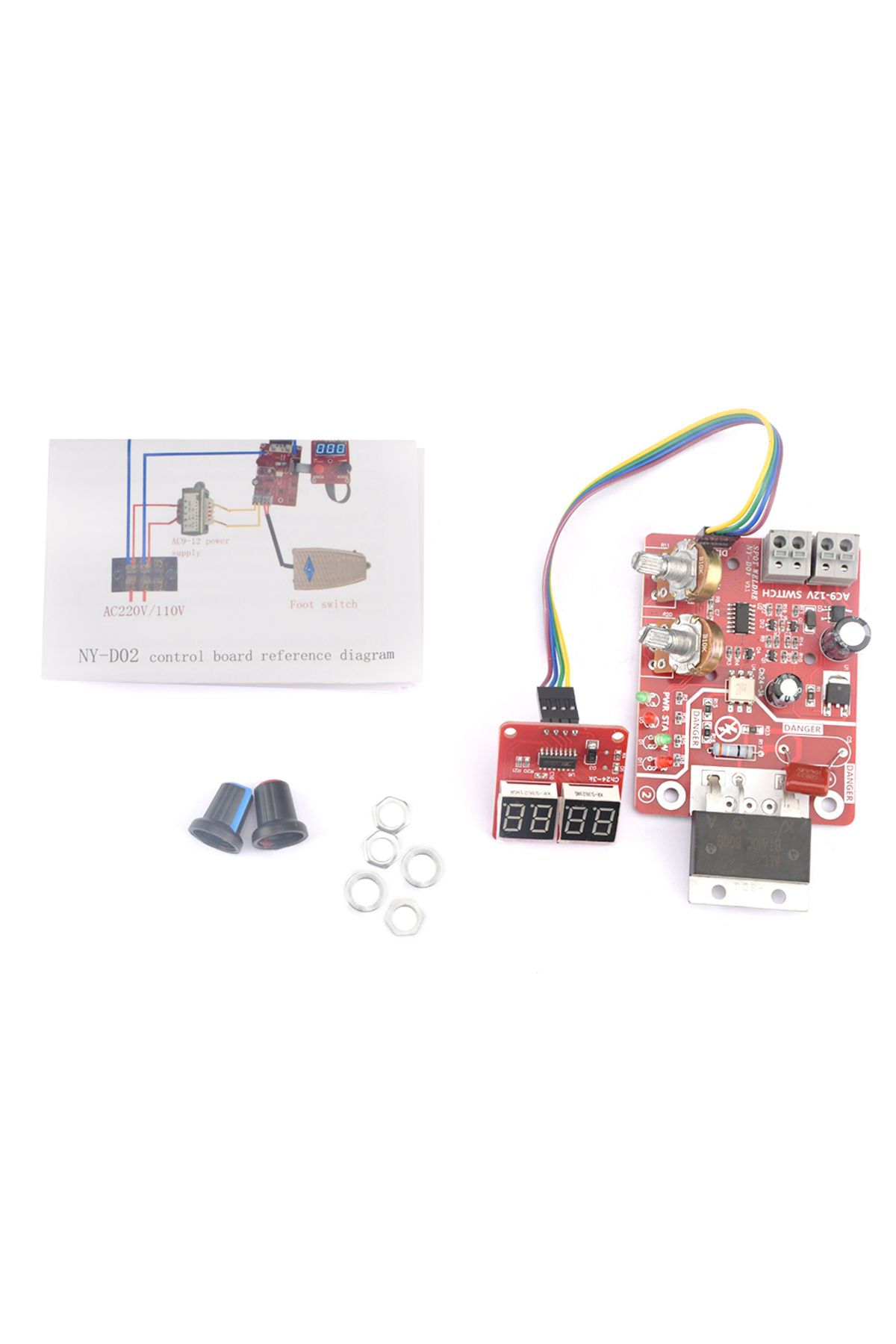 Choice-لوحة تحكم NY-D01 100A AC9-12V DIY 40A/100A لوحة تحكم آلة لحام نقطي لوحة لحام قابلة للتعديل 6