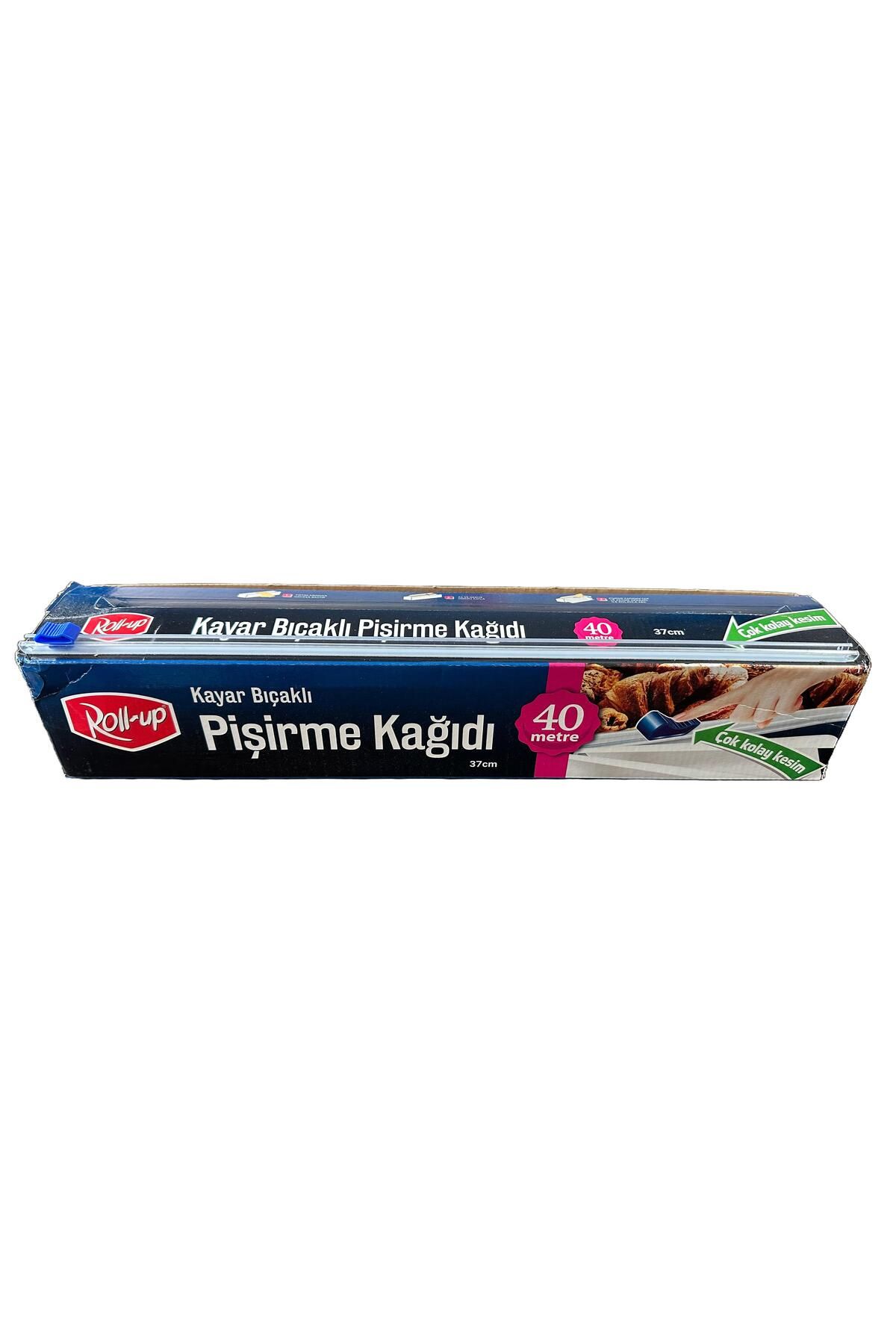 Roll-Up Kayar Bıçaklı Beyaz Yağlı Fırın Tepsi Pişirme Kızartma Kağıdı - 37 Cm. X 40 Metre - 1 Adet