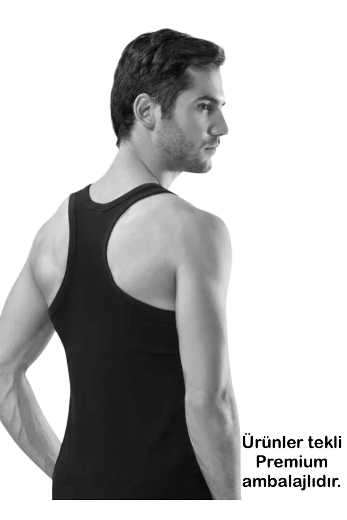 ByDon-5 Men's Strappy Rib Sportsman (Rambo) Undershirt 100% Cotton 3