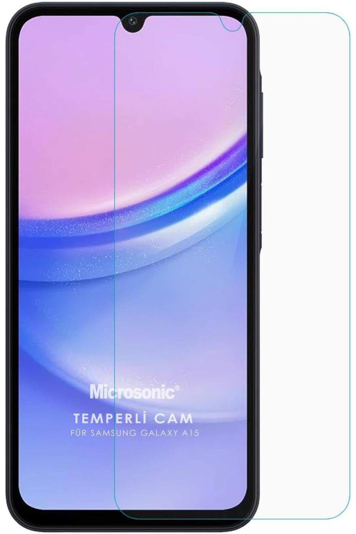 yenibagshop Samsung Galaxy A15 Tempered Glass Cam Ekran Koruyucu [Galaxy A15 ile Uyumlu Ekran Koruyucu - Şeffaf]
