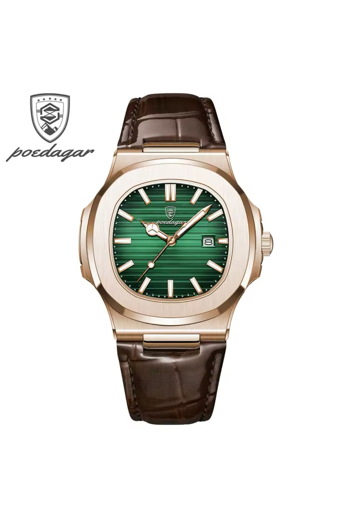 POEDAGAR GOLD KASA DERİ KORDON ŞIK PATEKS  MODEL