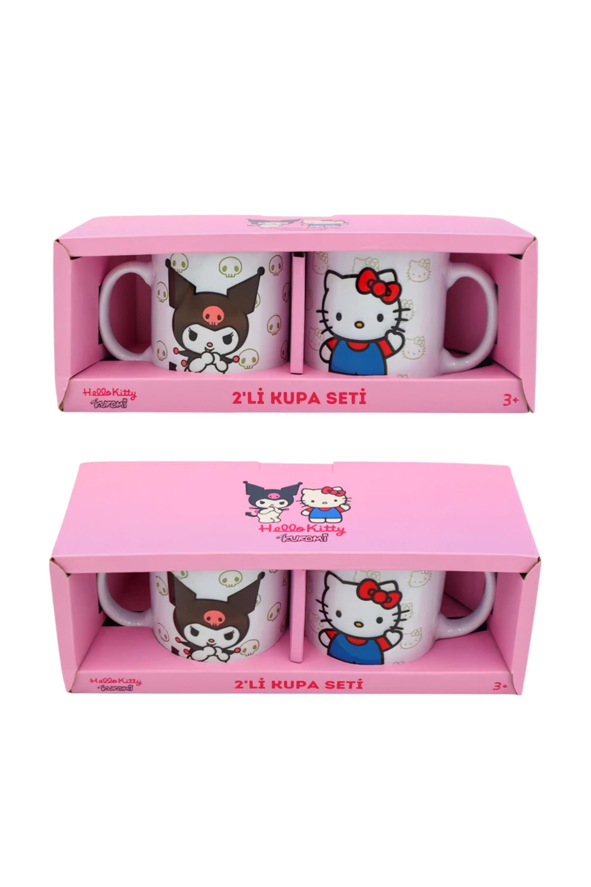 rengarenk outlet Kuromi&Hello Kitty 2'li Çift Kupa