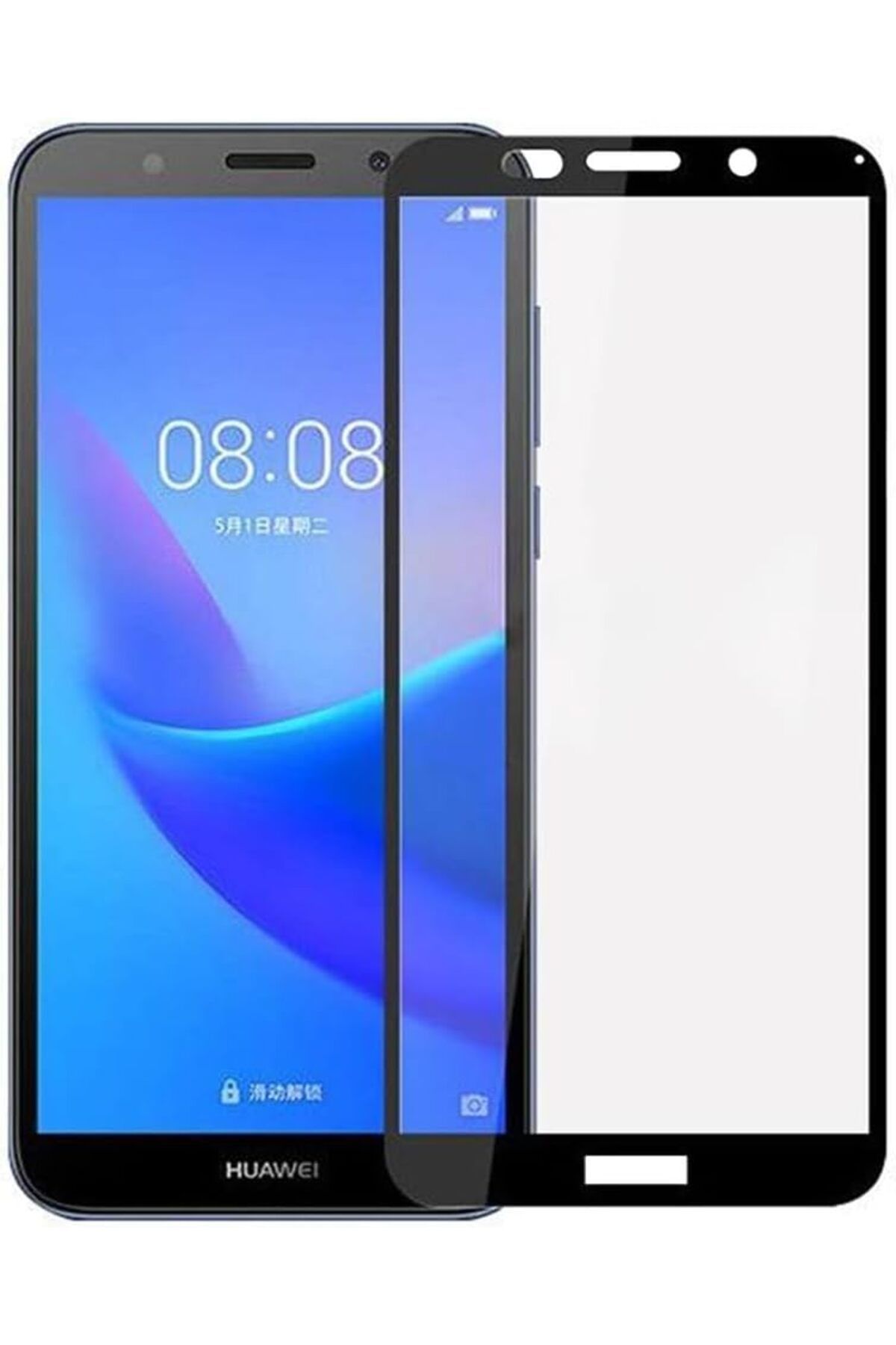 STOREMAX Y5 2018 Uyumlu Full Kaplayan Temperli 5D Ekran Koruyucu Cam (Siyah)