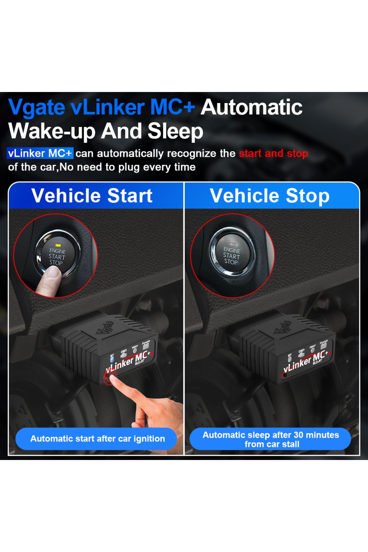Vgate-جهاز فحص اعطال السيارات vLinker MC ELM327 V2.2 بلوتوث 3.0 4.0 OBD2 OBD 2 BimmerCode FORScan Auto Car Diag... 5