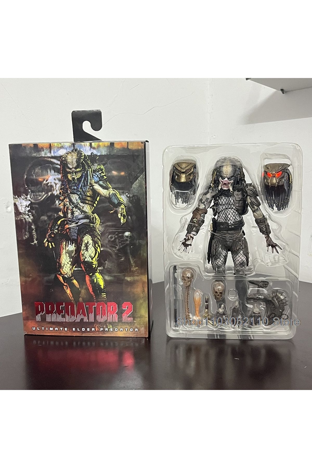 Choice-With Box Neca Elder Predator Figure With Led Predator Vs Alien Edition Predator Alien Hunter Action 4