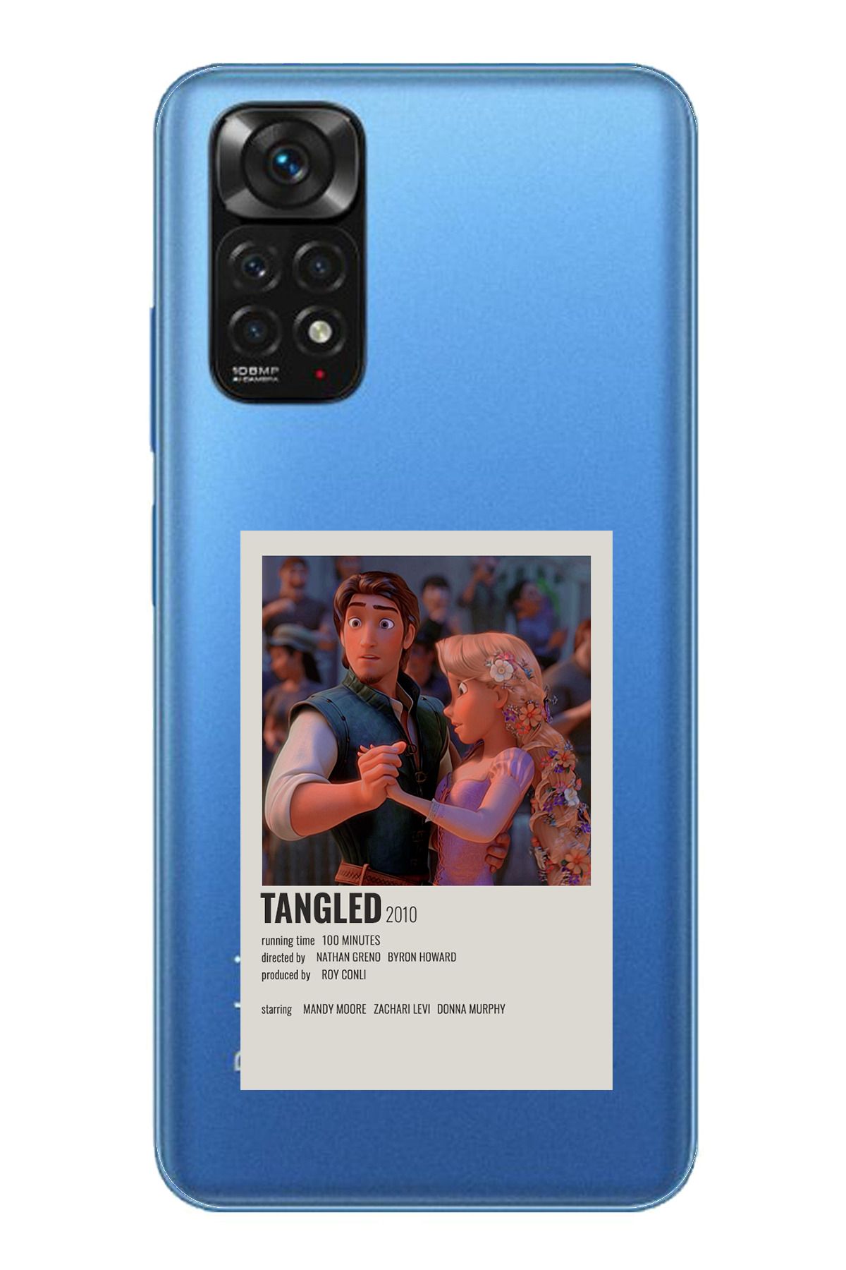 TechTree Redmi Note 11 / 11S Uyumlu Rapunzel Tangled Tasarımlı Şeffaf Silikon Kılıf