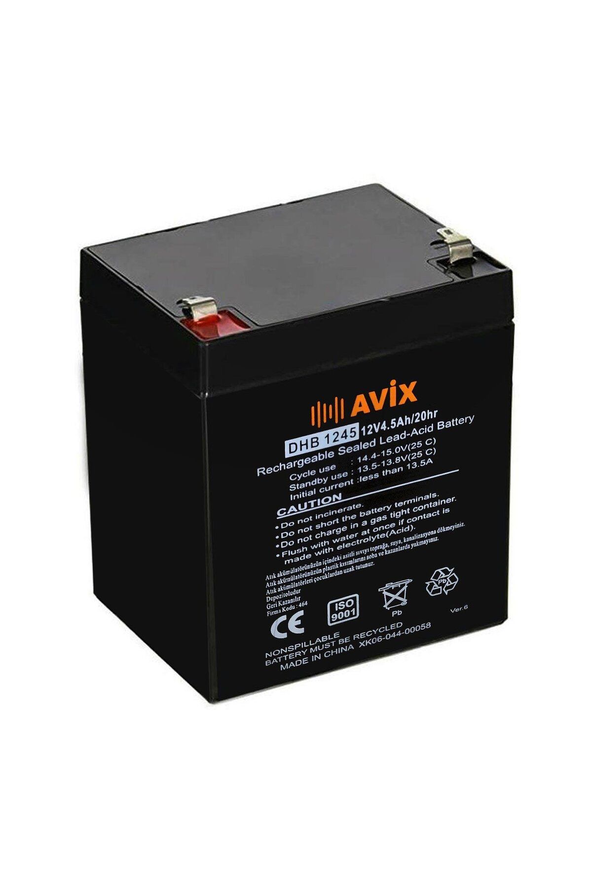 SH TICARET AVİX DHB-1245 Kuru Akü 12V 4.5Ah (9X7X10cm)