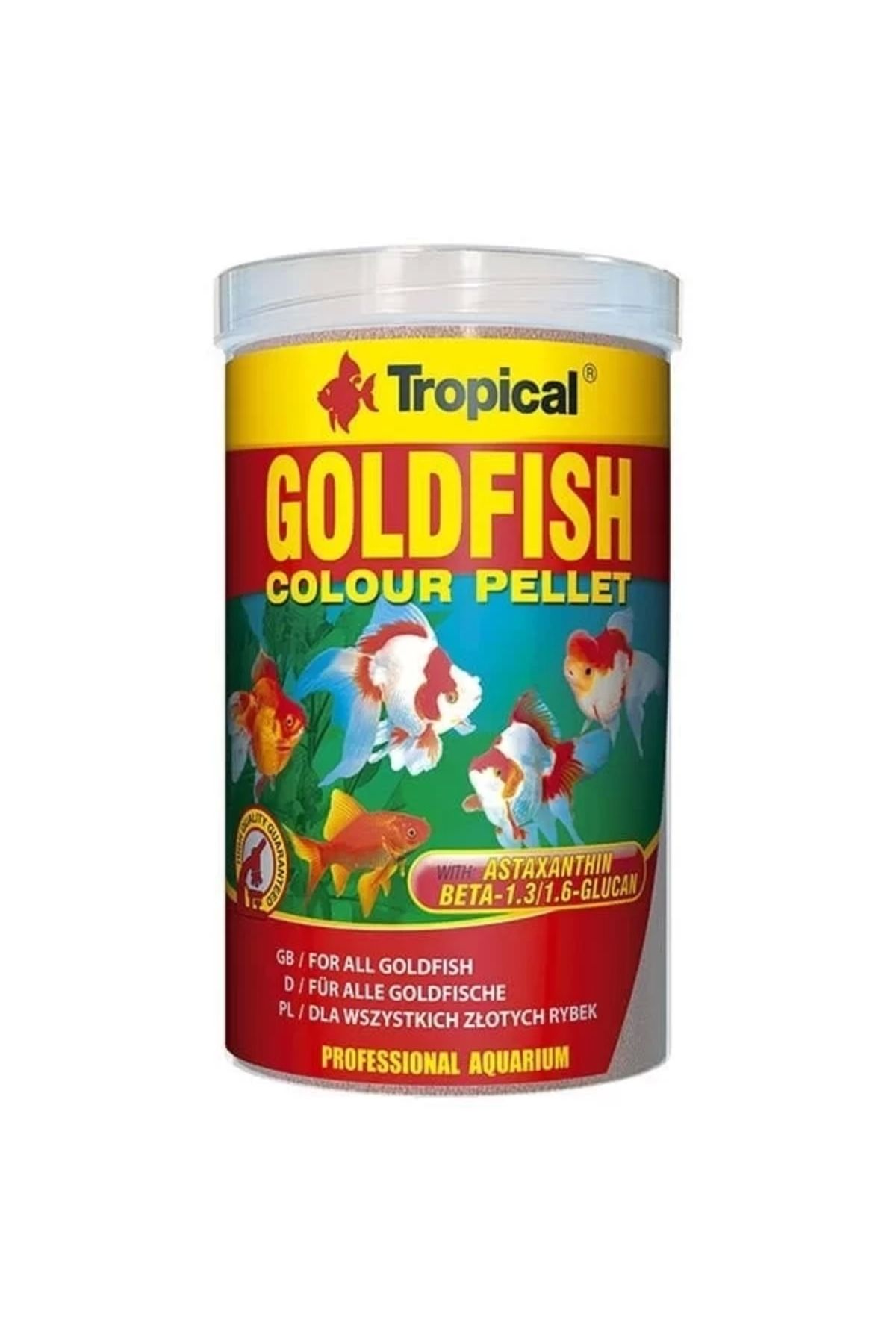 Tropical Goldfish Colour Pellet Japon Balıkları Için Renklendirici Pellet Balık Yemi 250 ml 90 gr