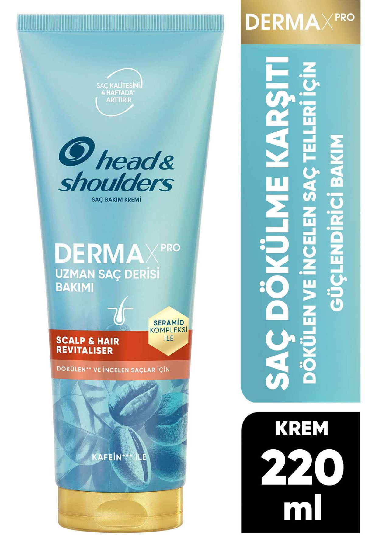 Head&Shoulders DermaXPRO Scalp & Hair Revitalizer Dökülme Karşıtı Saç ve Saç Derisi Bakım Kremi Kafein ve Seramid